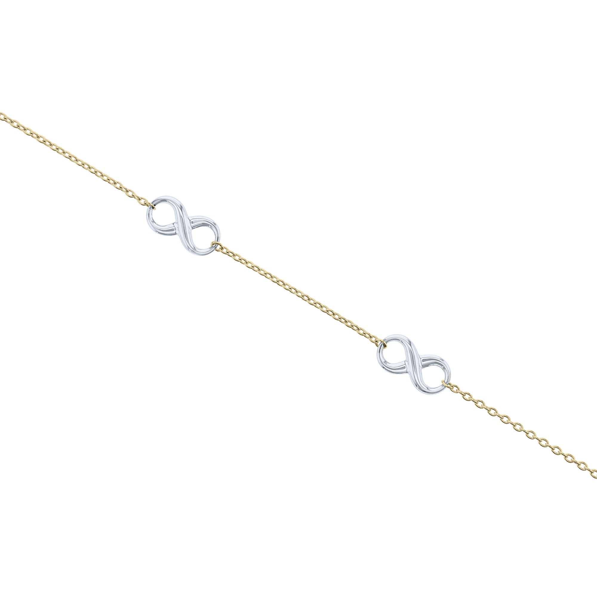 Two Infinity Gold Bracelet
