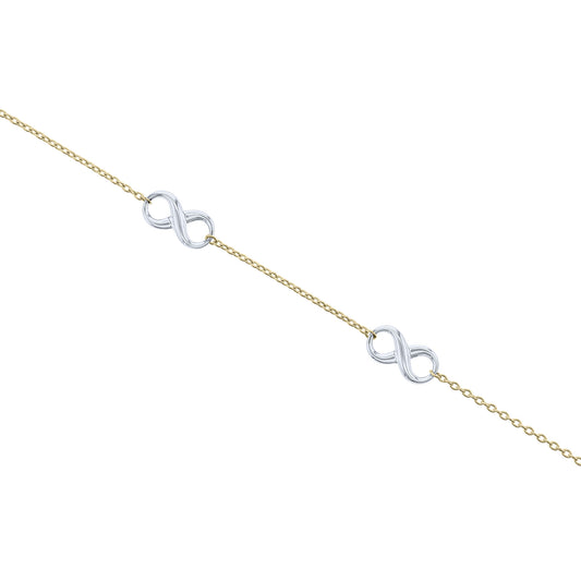 Two Infinity Gold Bracelet