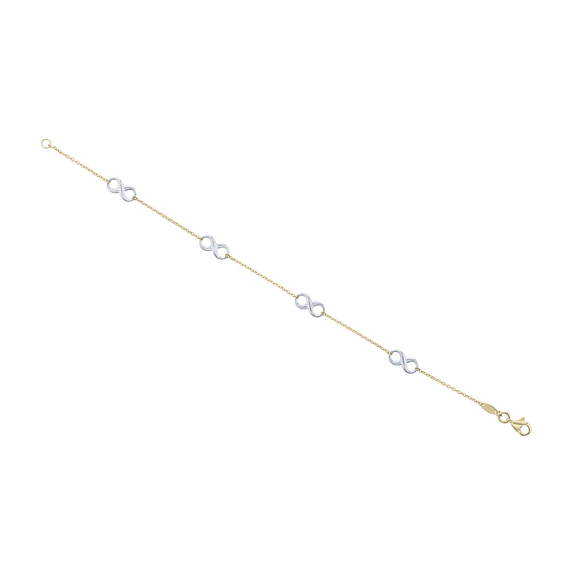 Two Infinity Gold Bracelet