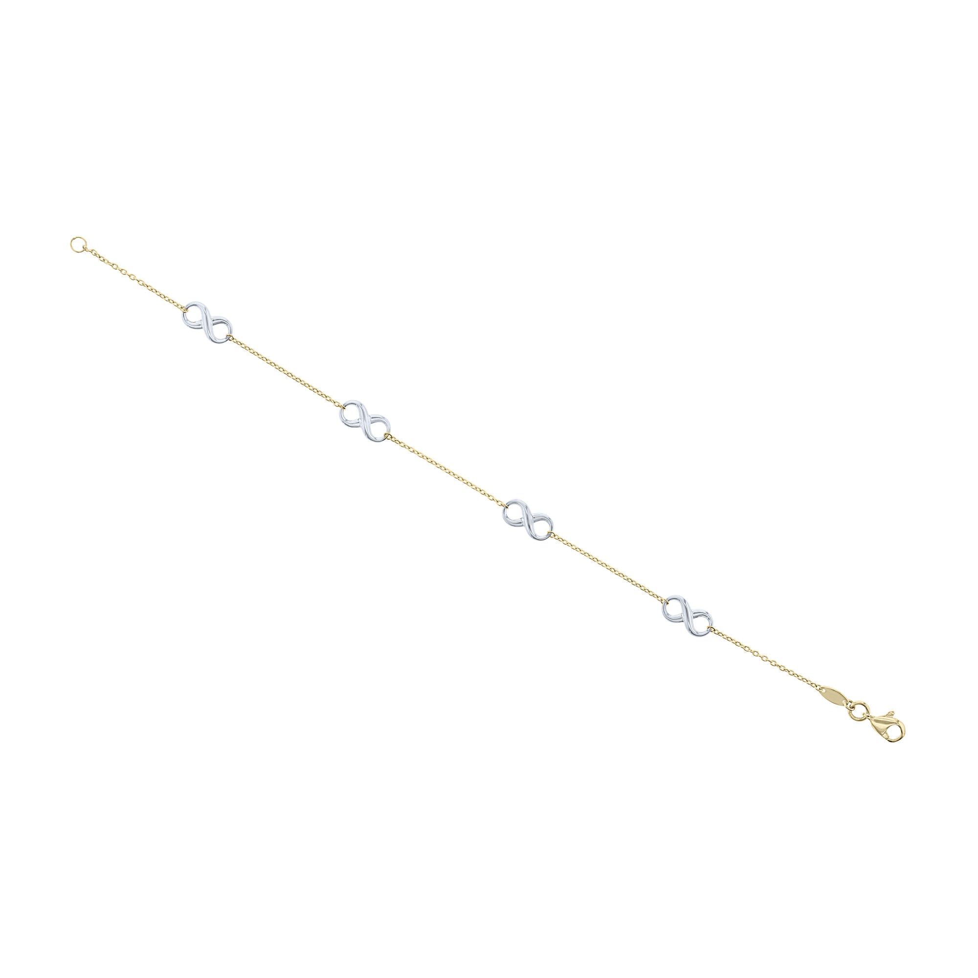 Two Infinity Gold Bracelet