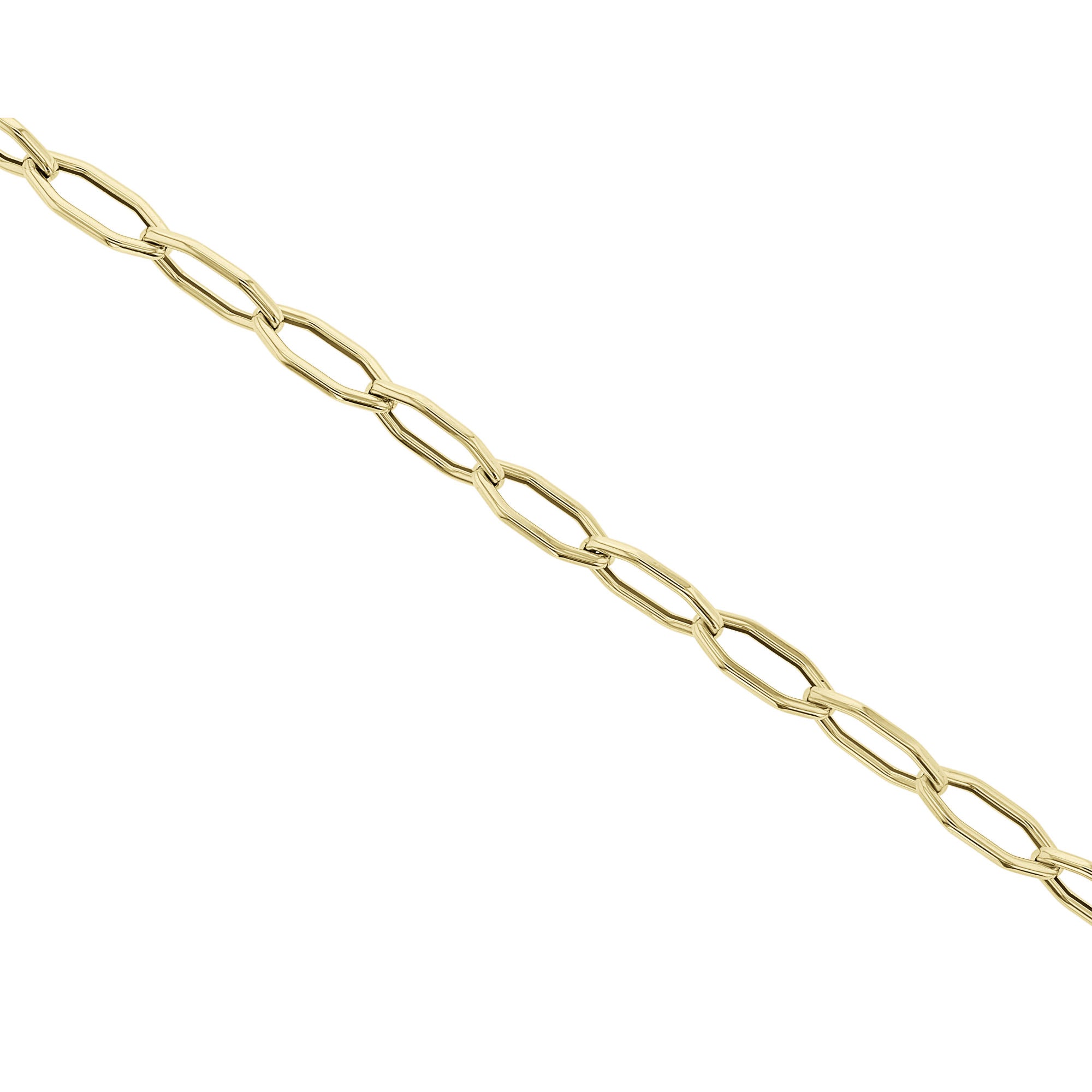 Honey Hexagonal Link Gold Bracelet