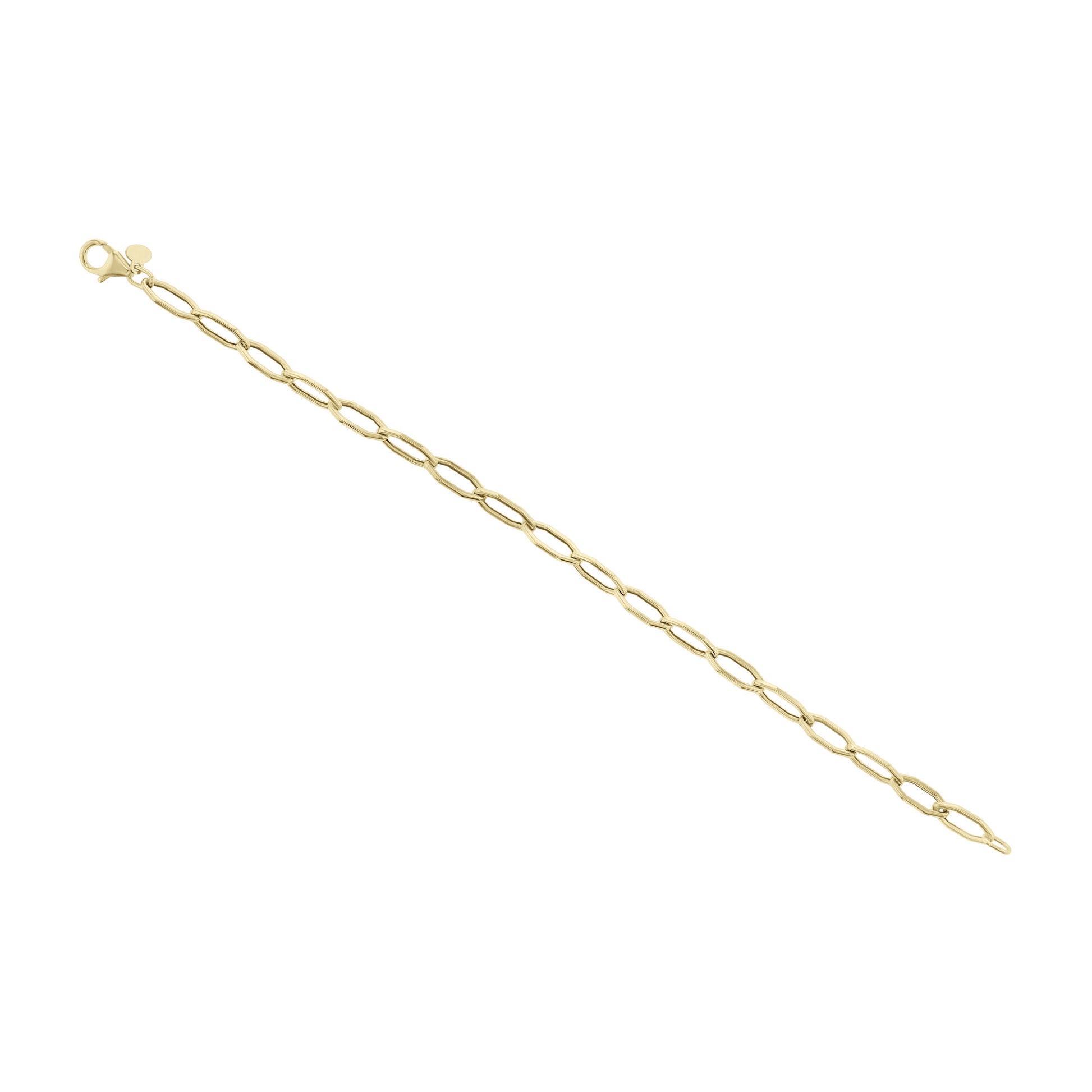 Honey Hexagonal Link Gold Bracelet