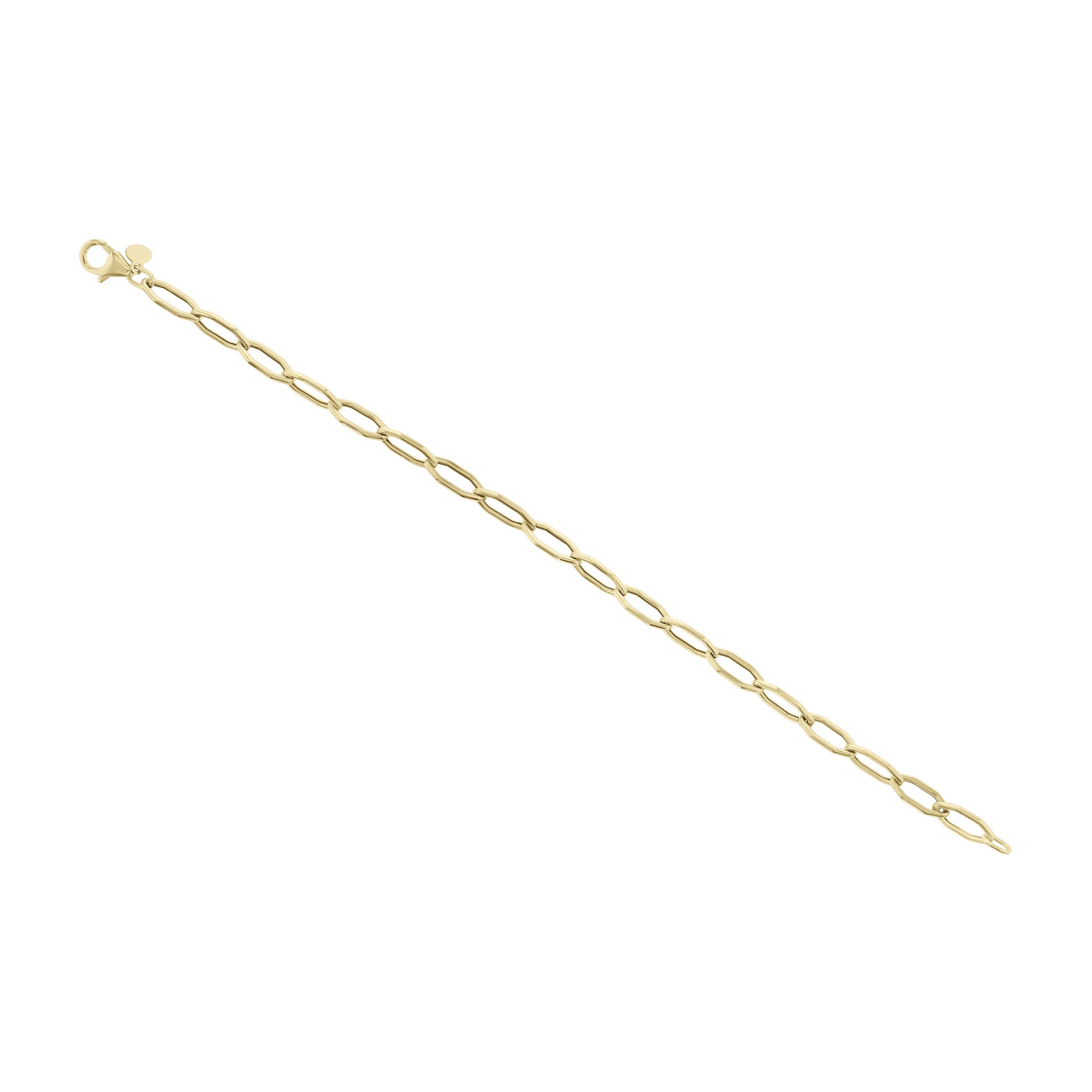 Honey Hexagonal Link Gold Bracelet