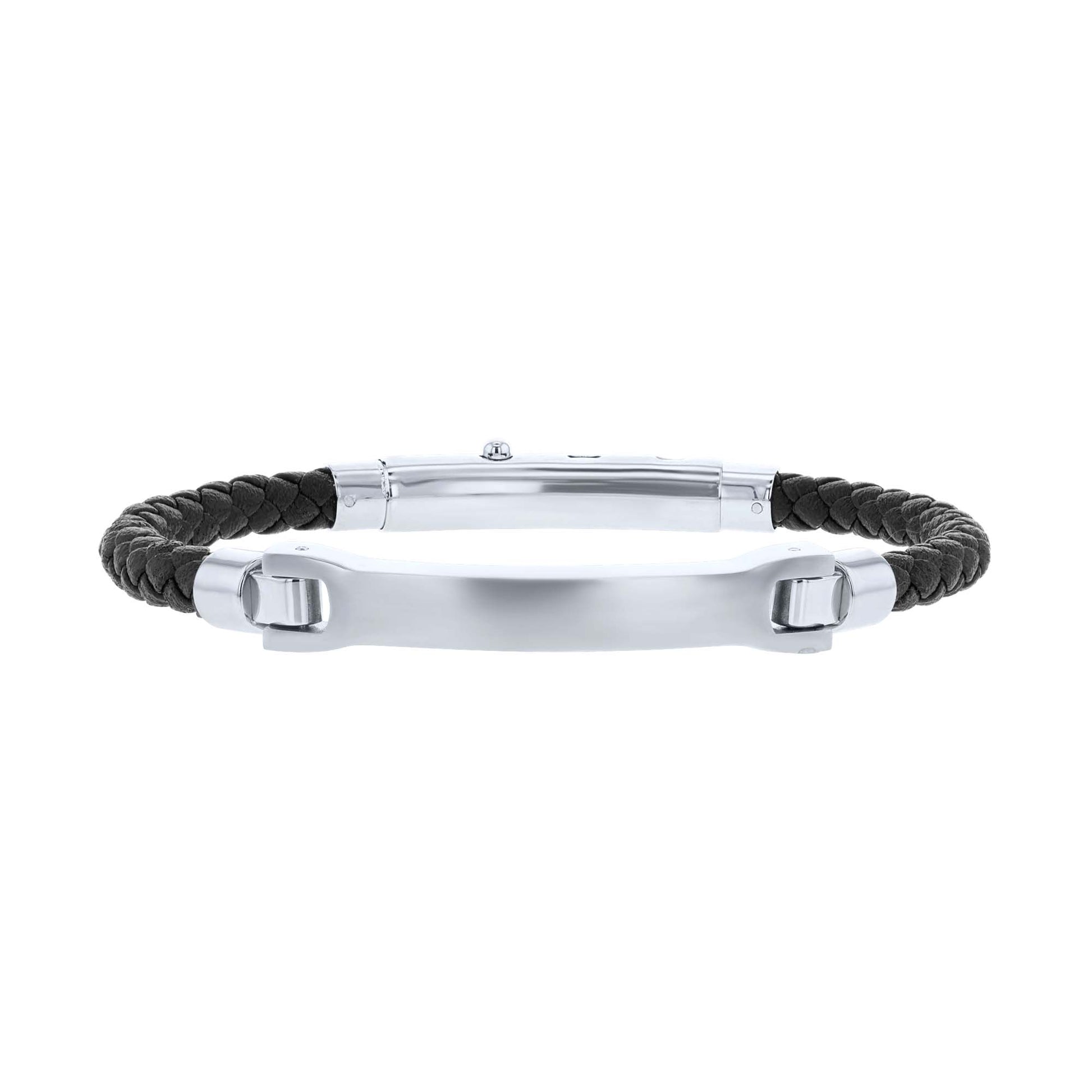 Montgomery Stainless Steel and Leather Bracelet