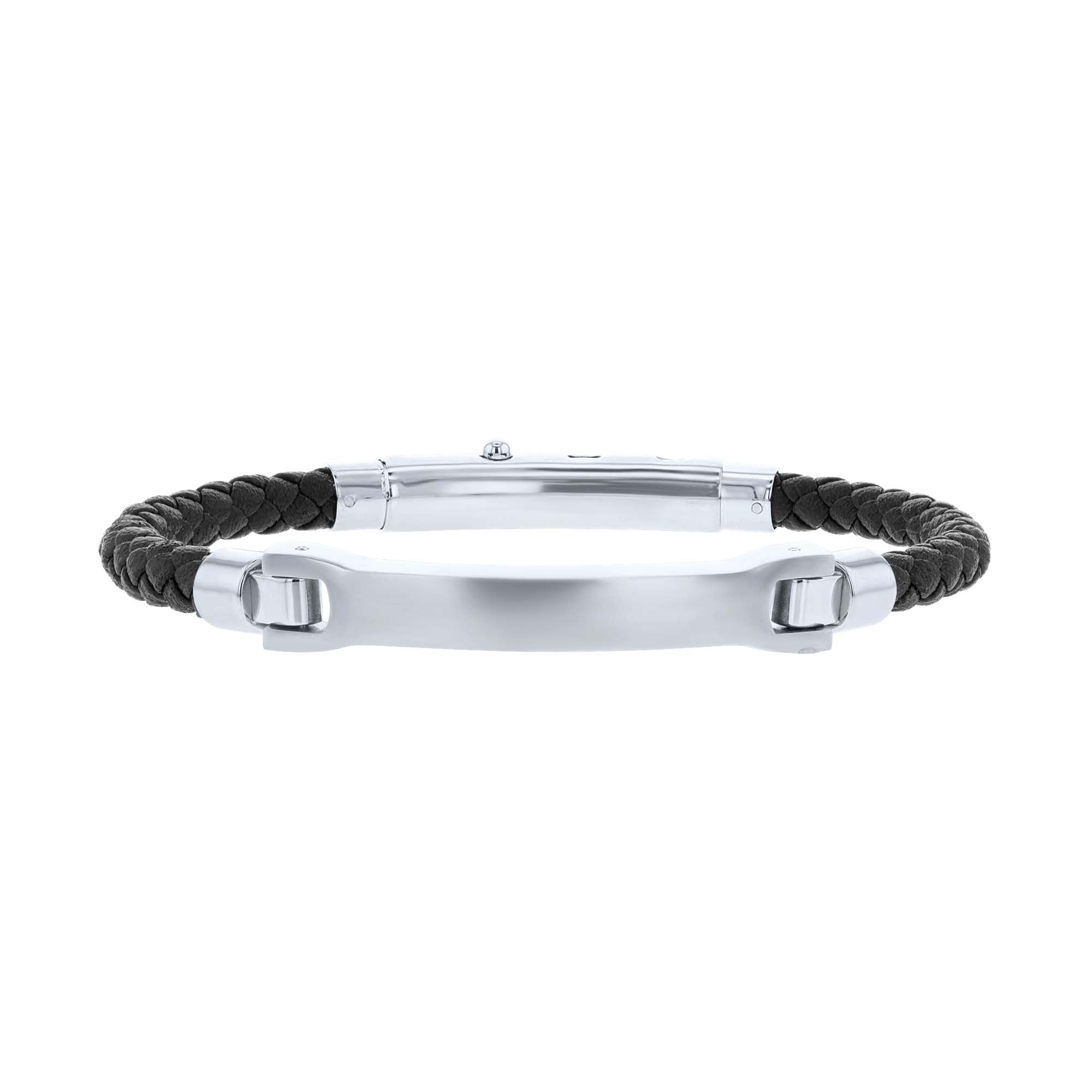 Montgomery Stainless Steel and Leather Bracelet