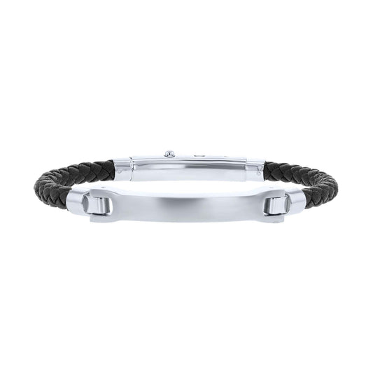 Montgomery Stainless Steel and Leather Bracelet