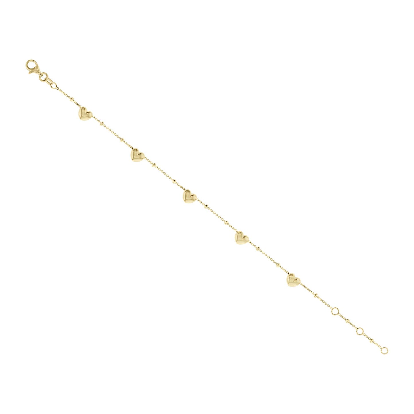 Minnie Gold Heart Station Bracelet