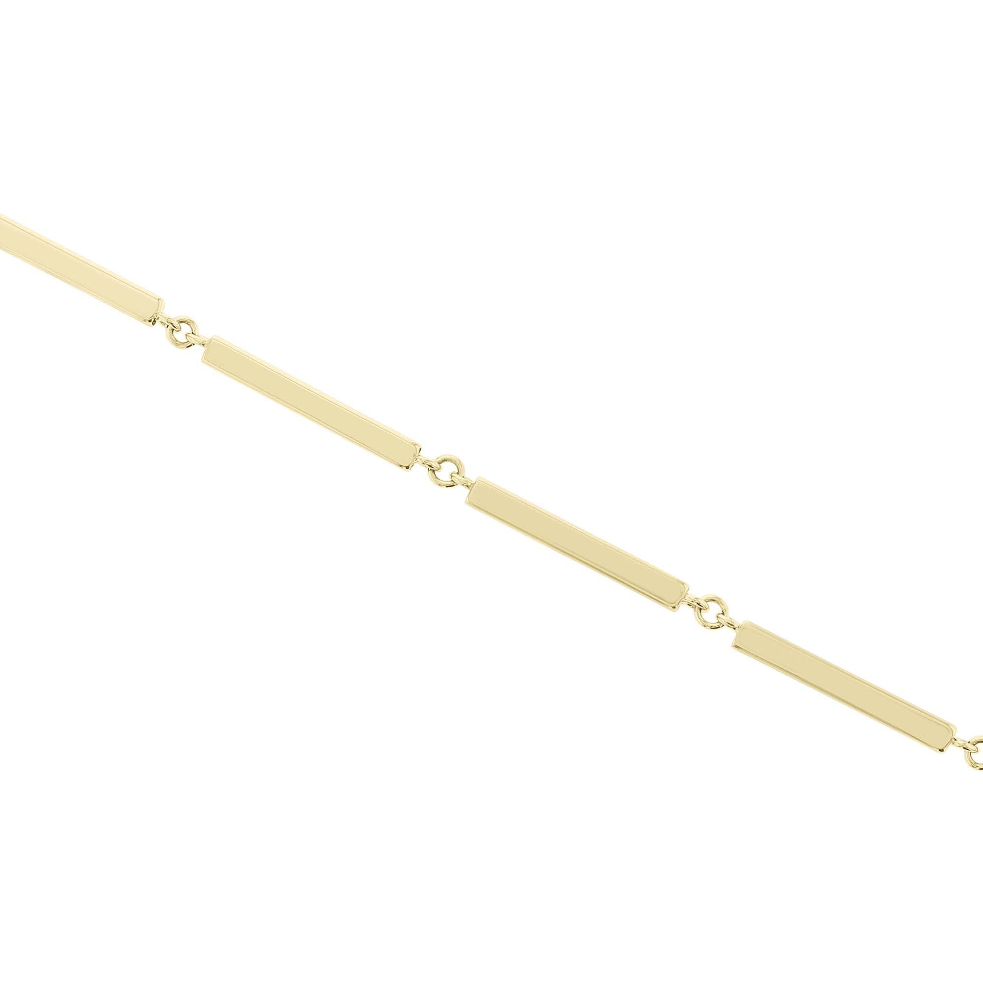 Amos Bar Link Gold Bracelet