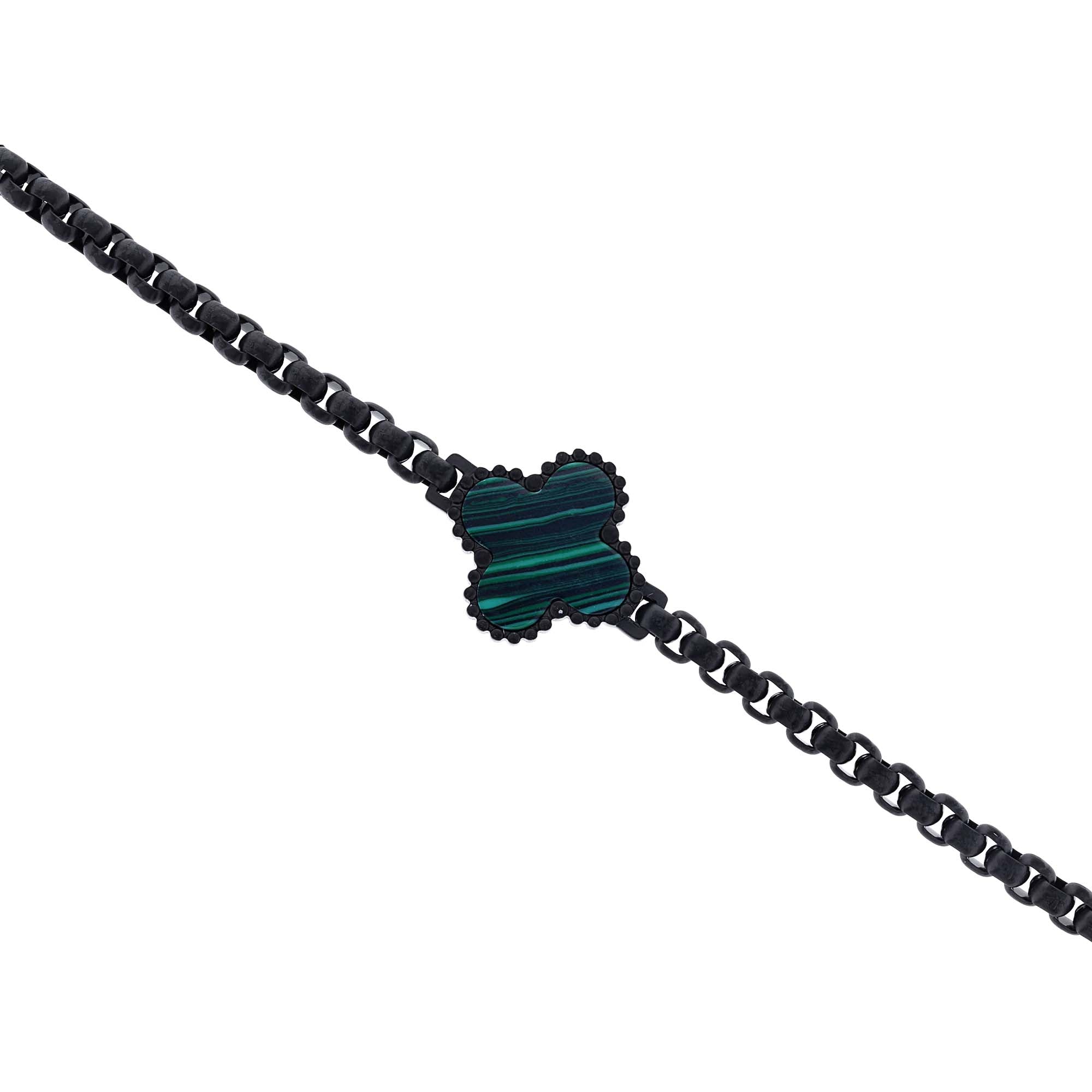 Liam Malachite Stainless Steel Bracelet