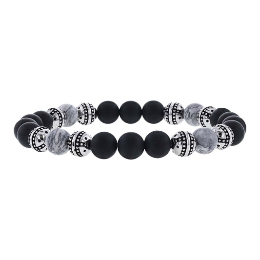 Benvolio Stone & Onyx Bead Bracelet