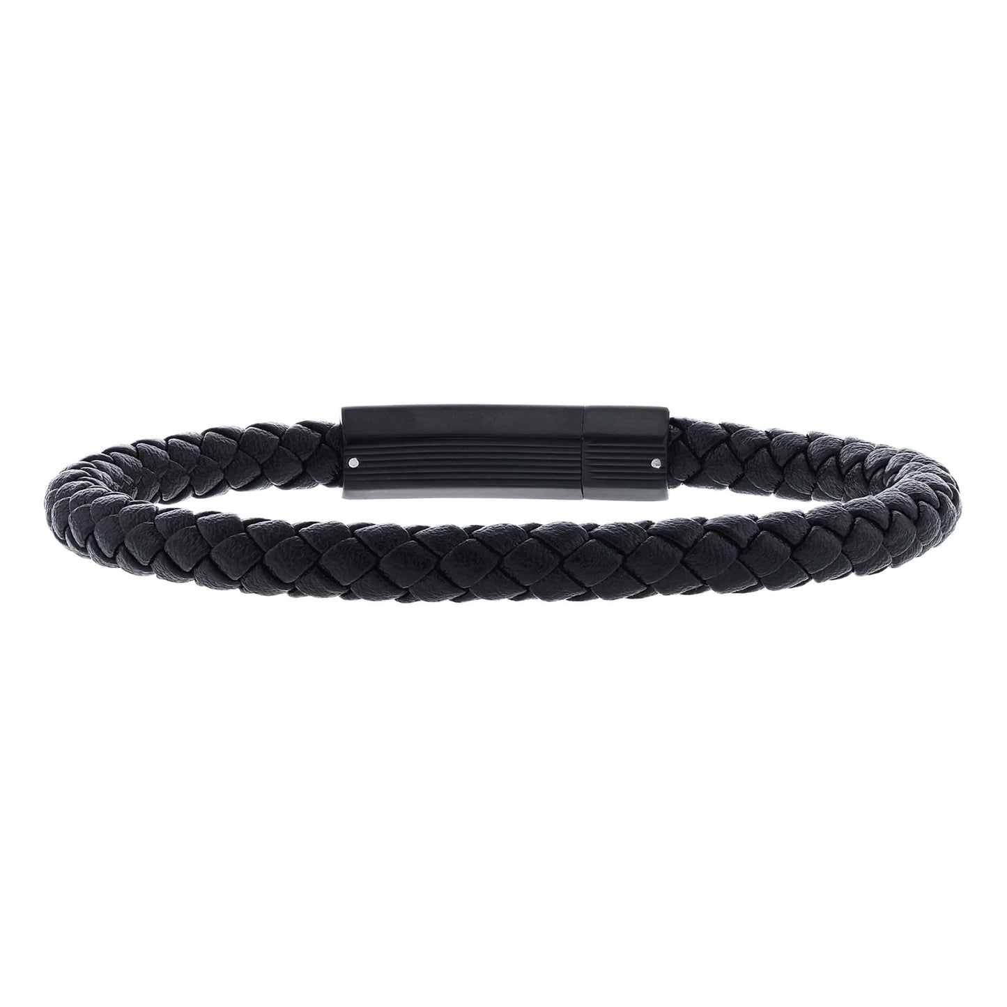 Uriel Stainless Steel & Leather Bracelet