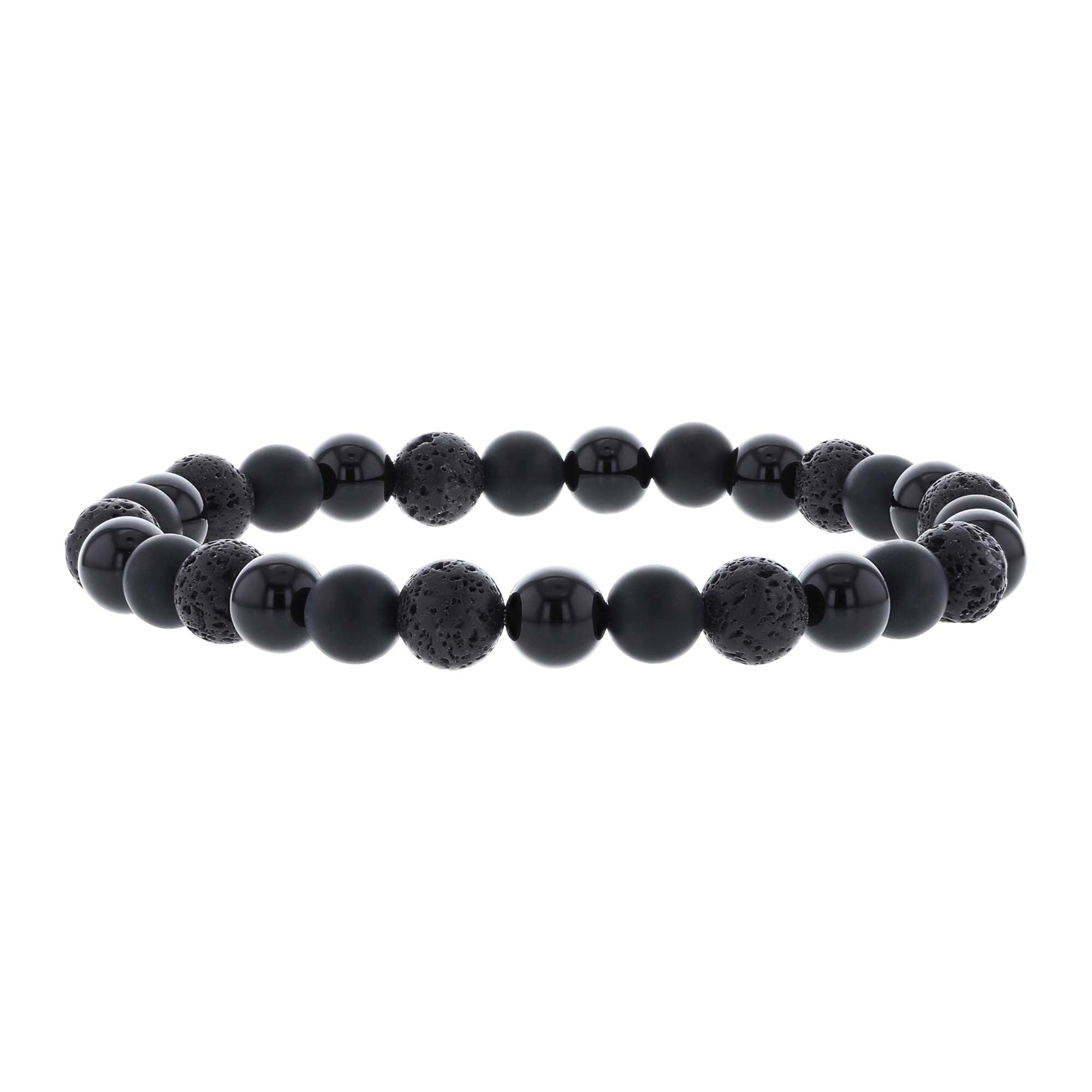 Brando Onyx & Lava Bead Bracelet