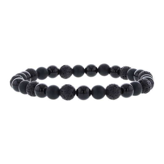 Brando Onyx & Lava Bead Bracelet
