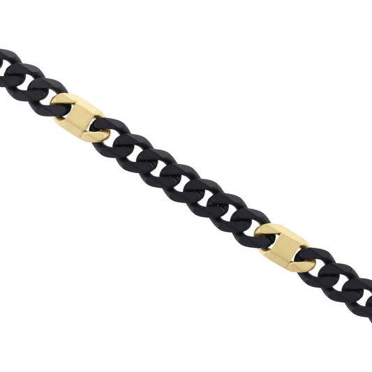 Metairie Stainless Steel & Gold-Plated Curb Chain Bracelet
