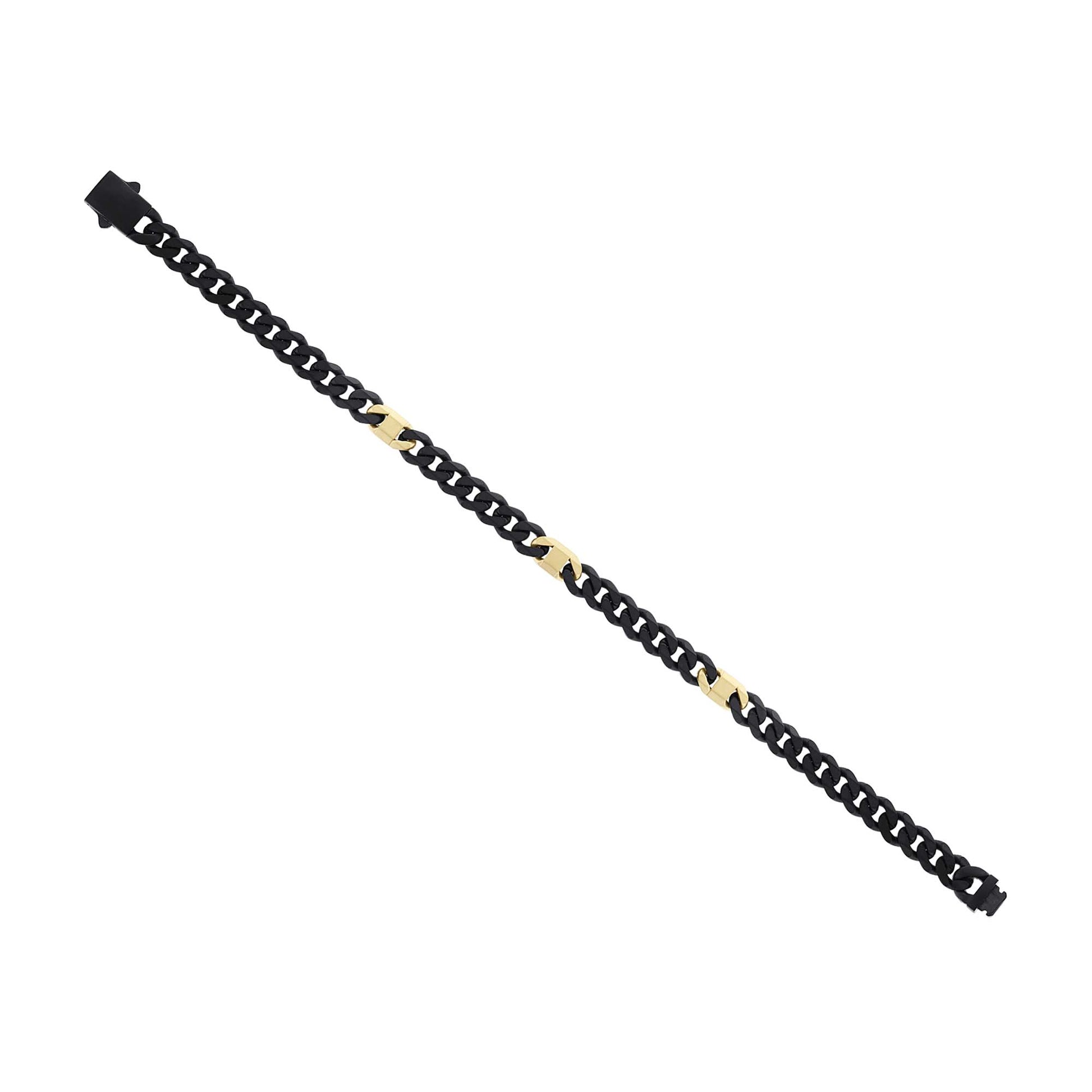 Metairie Stainless Steel & Gold-Plated Curb Chain Bracelet