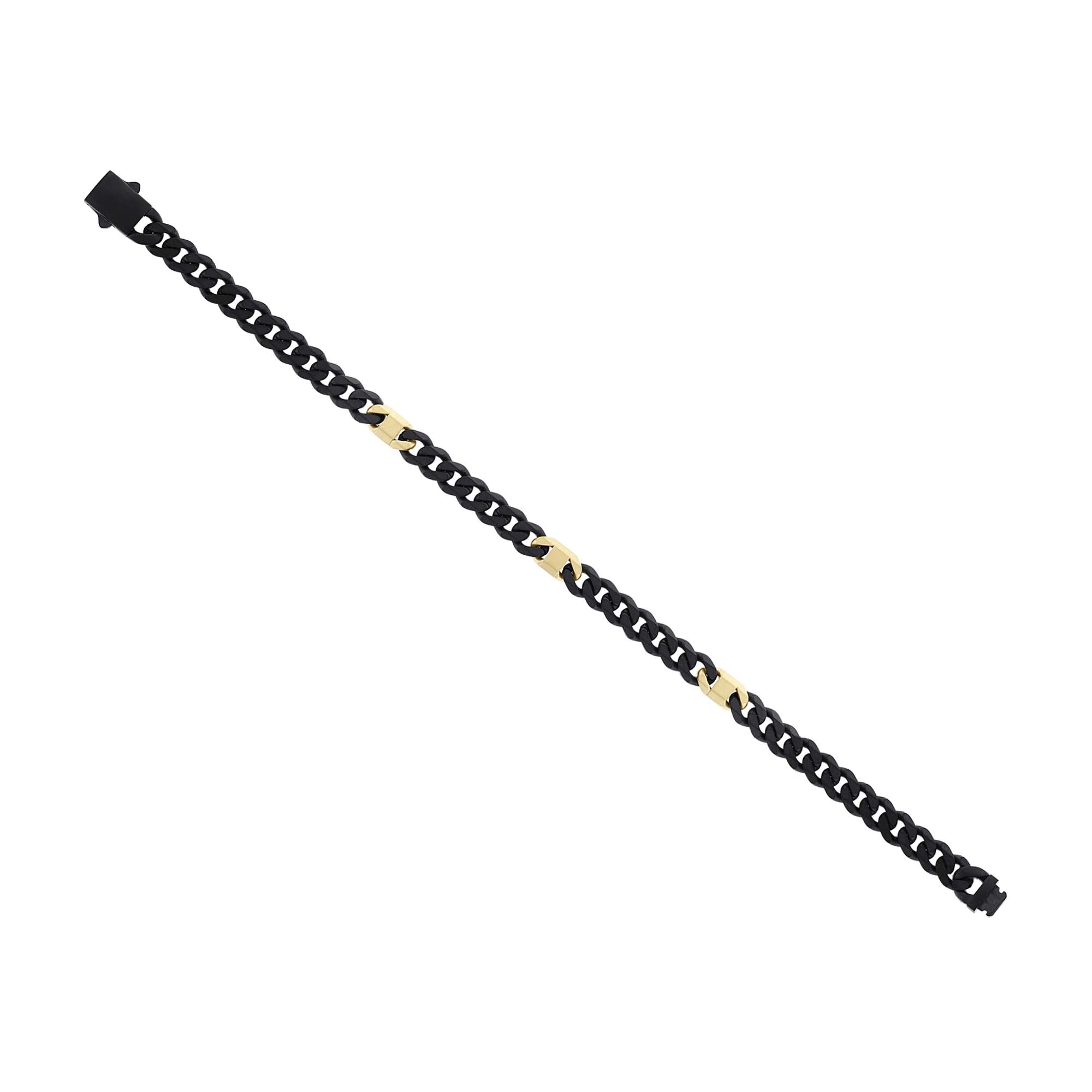 Metairie Stainless Steel & Gold-Plated Curb Chain Bracelet