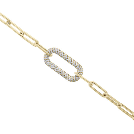 Parker Paper Clip Diamond Bracelet