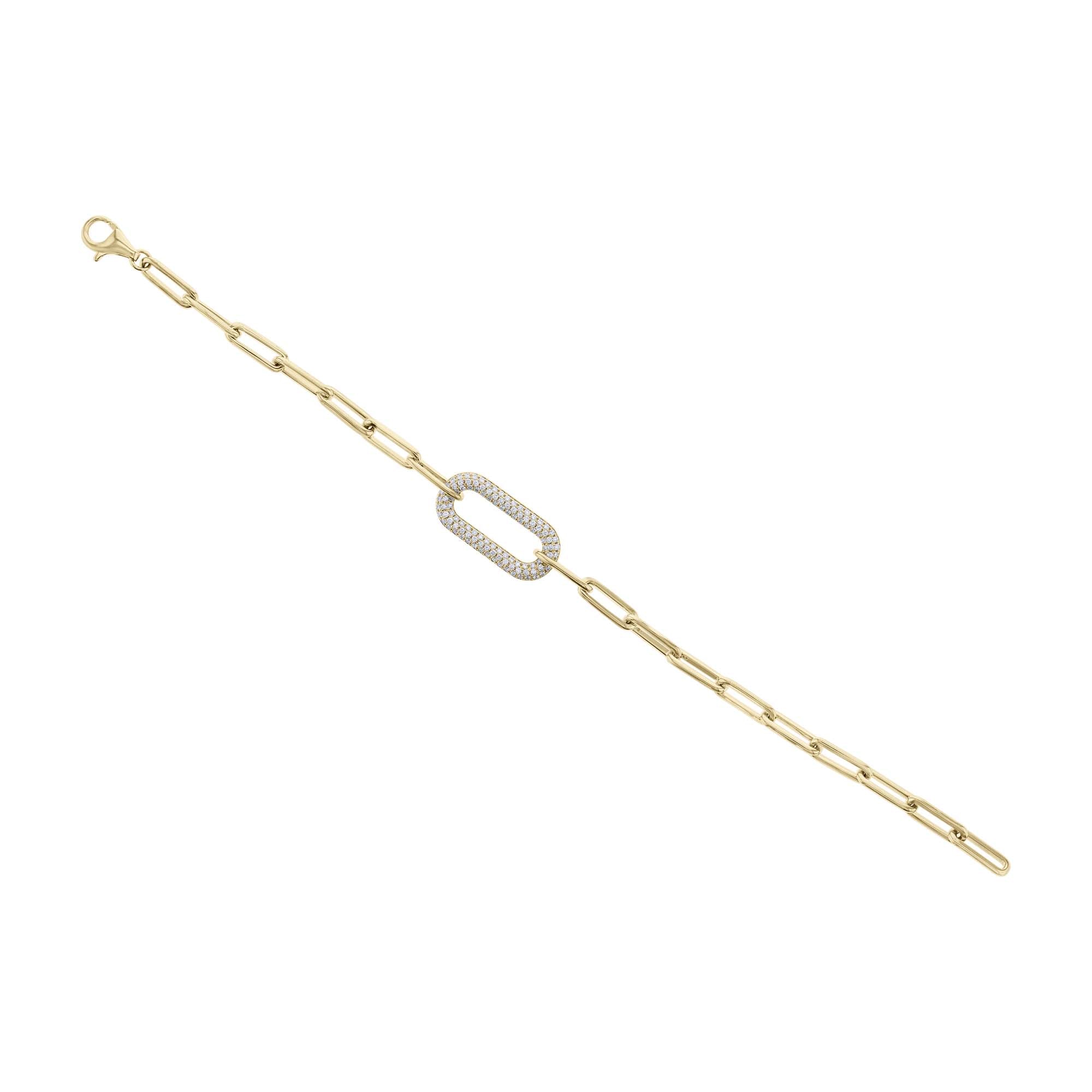 Parker Paper Clip Diamond Bracelet