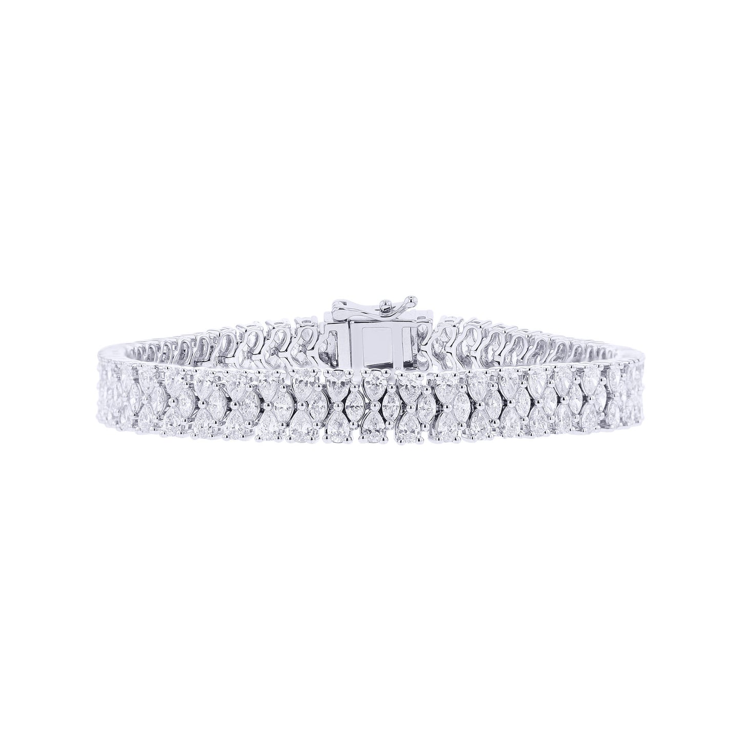 Forever Pear and Marquise Diamond Tennis Bracelet