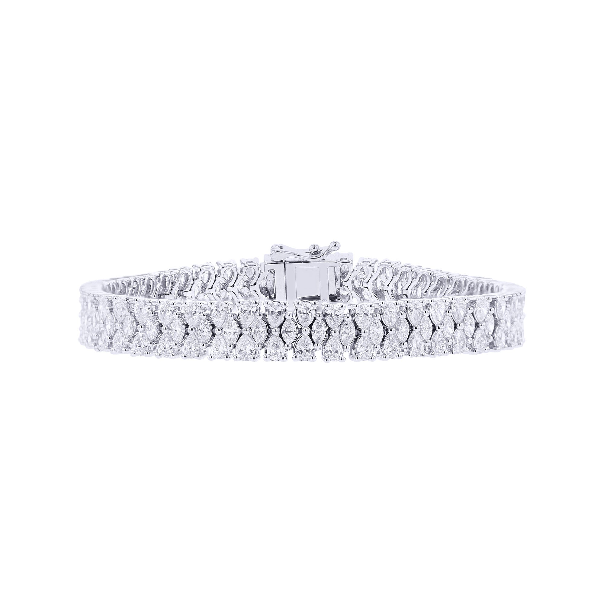 Forever Pear and Marquise Diamond Tennis Bracelet