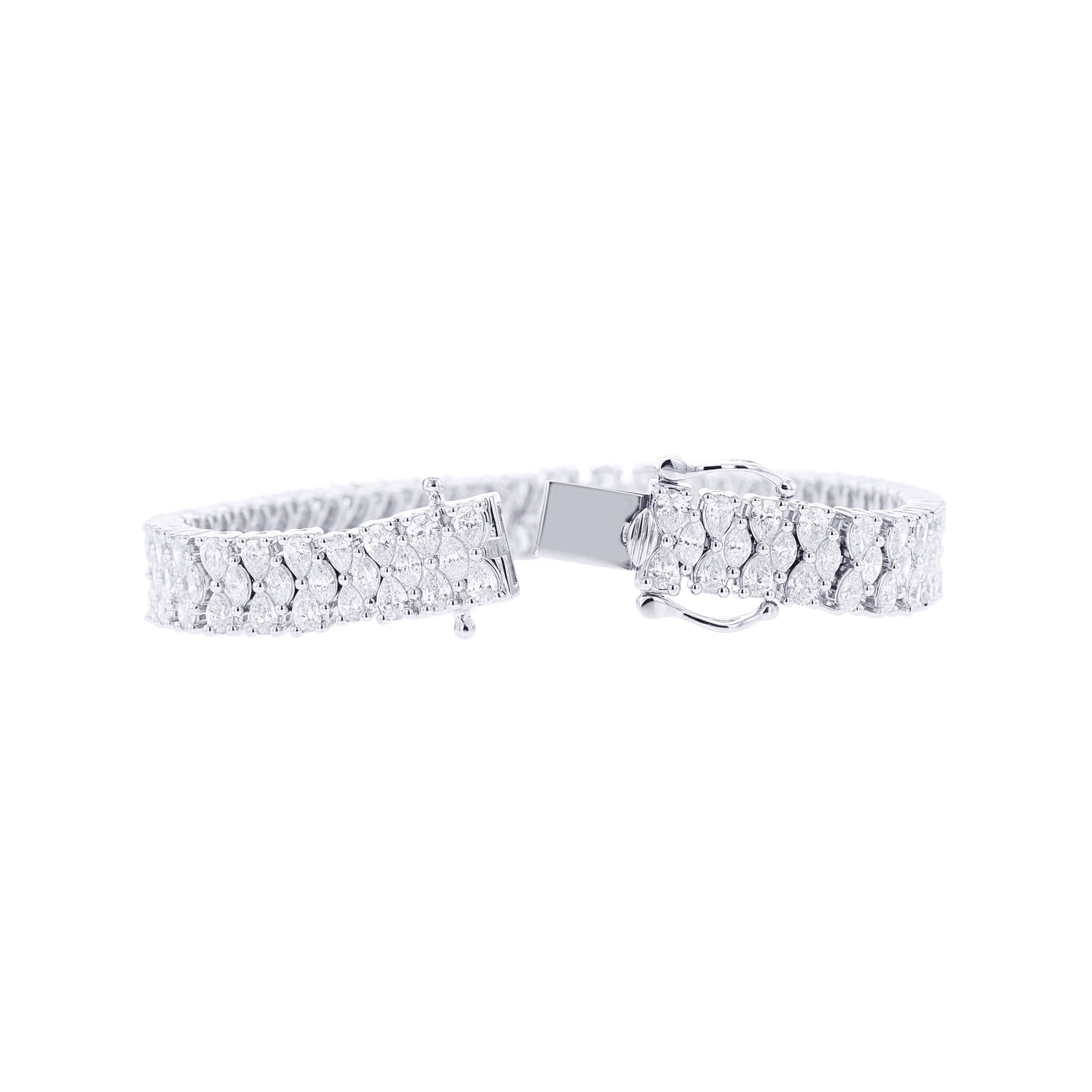 Forever Pear and Marquise Diamond Tennis Bracelet