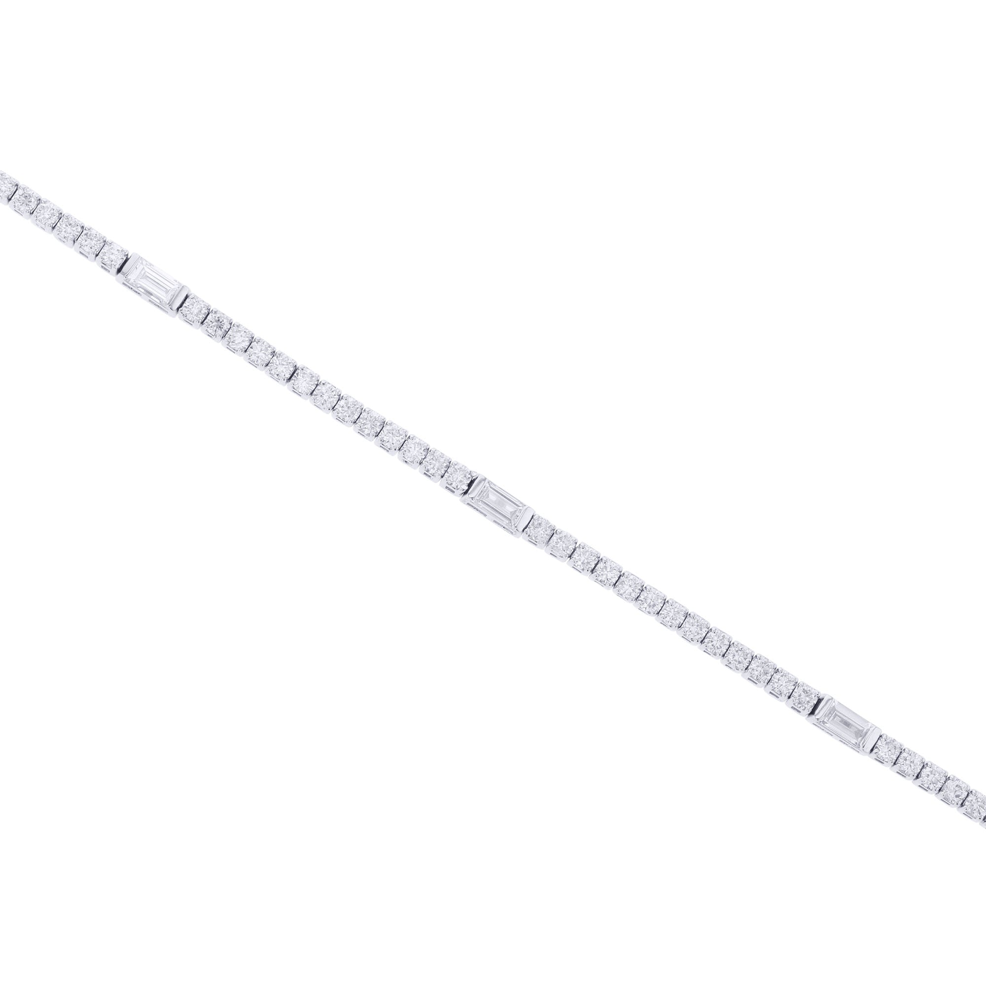 Frosted Diamond Tennis Bracelet