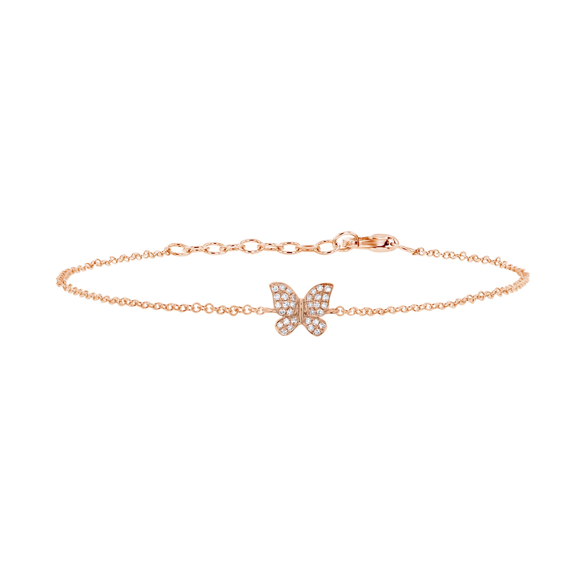 Petite Butterfly Chain Diamond Bracelet – Steven Singer Jewelers
