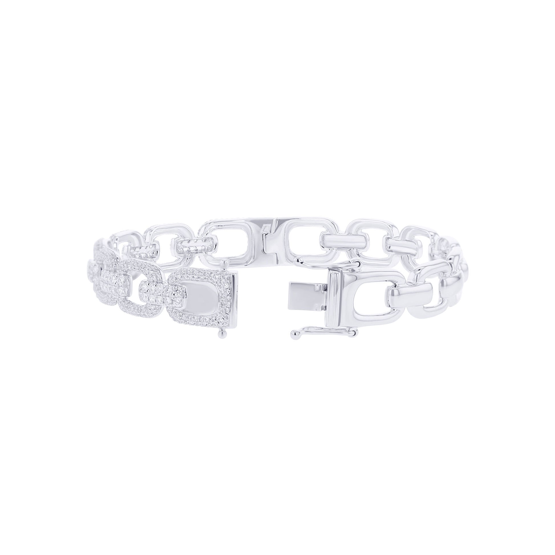 Gia Pave Link Diamond Bracelet