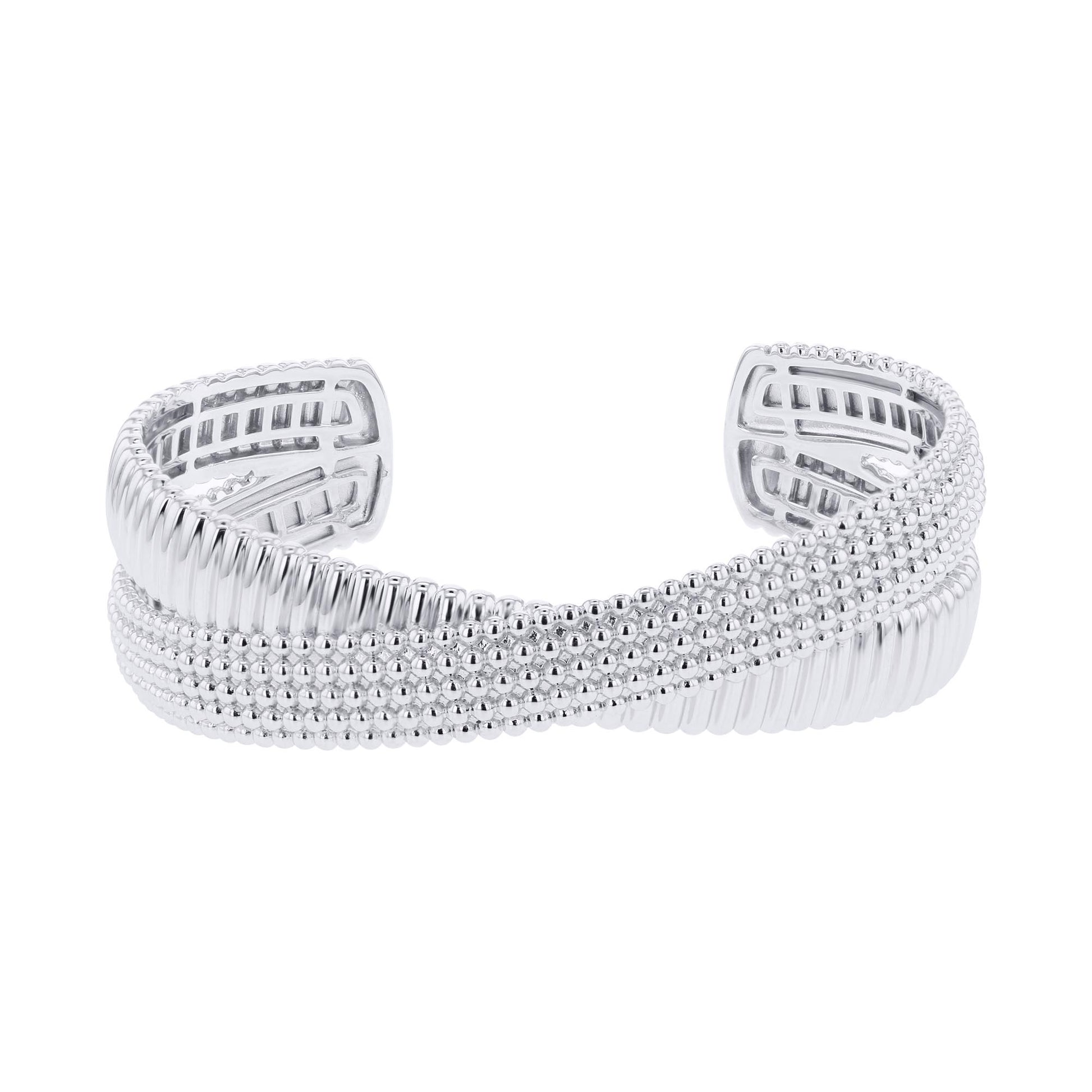 Jonah Silver Textured Cuff Bracelet