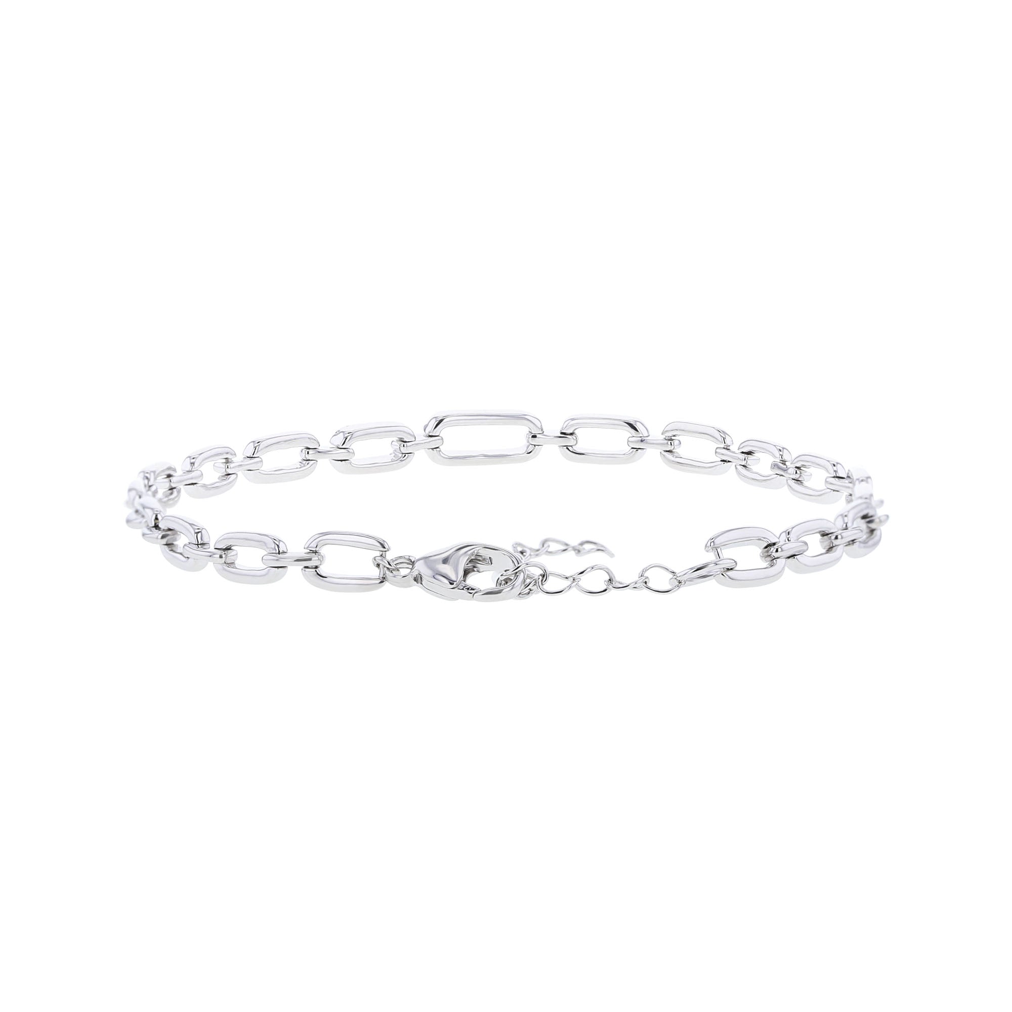 Silver Bristol Paper Clip Link Diamond Bracelet – Steven Singer