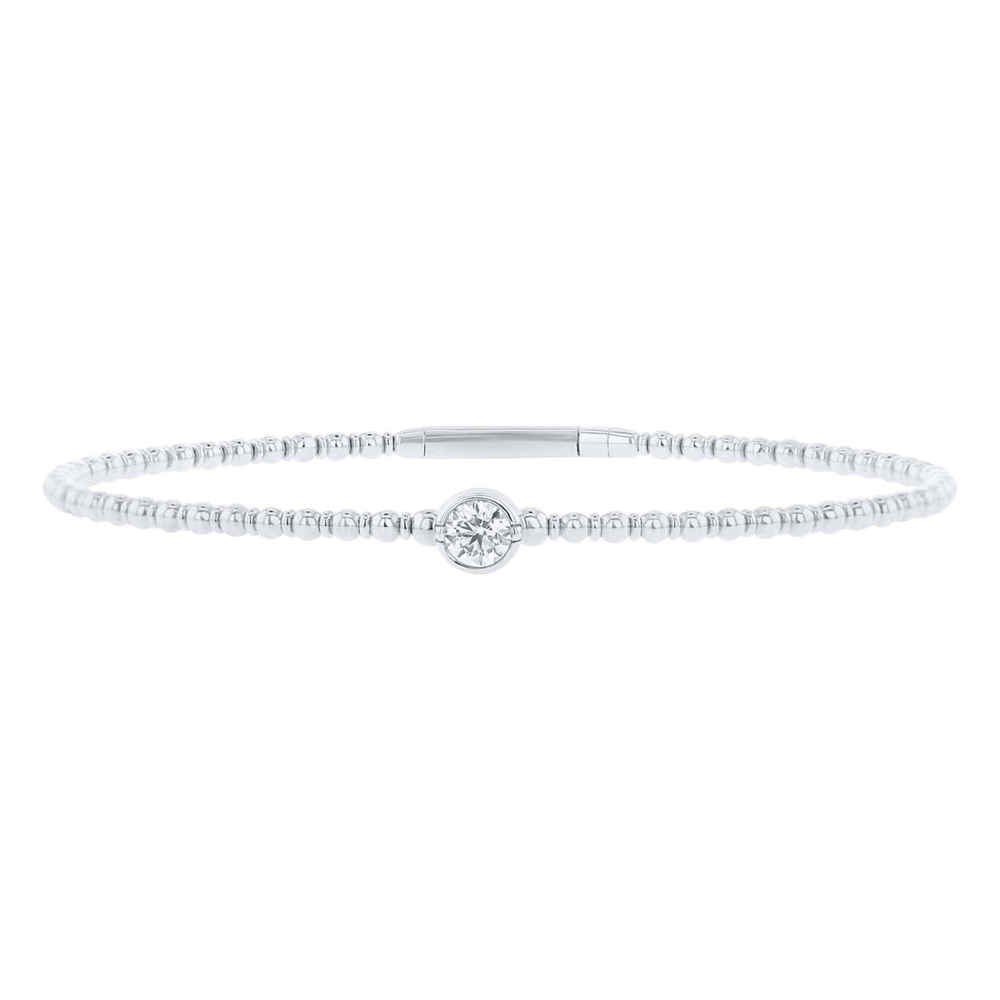 Bastet Bezel Diamond Bangle Bracelet