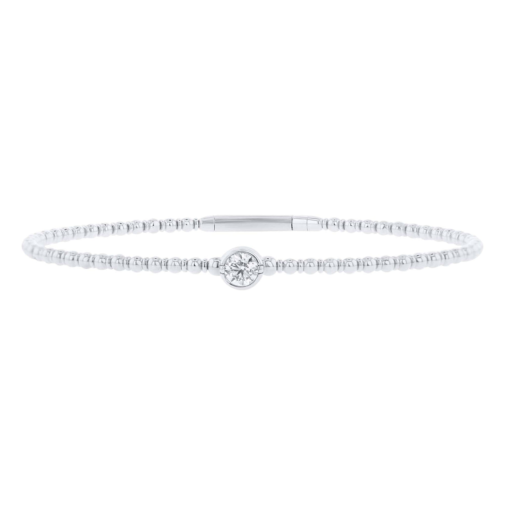 Bastet Bezel Diamond Bangle Bracelet