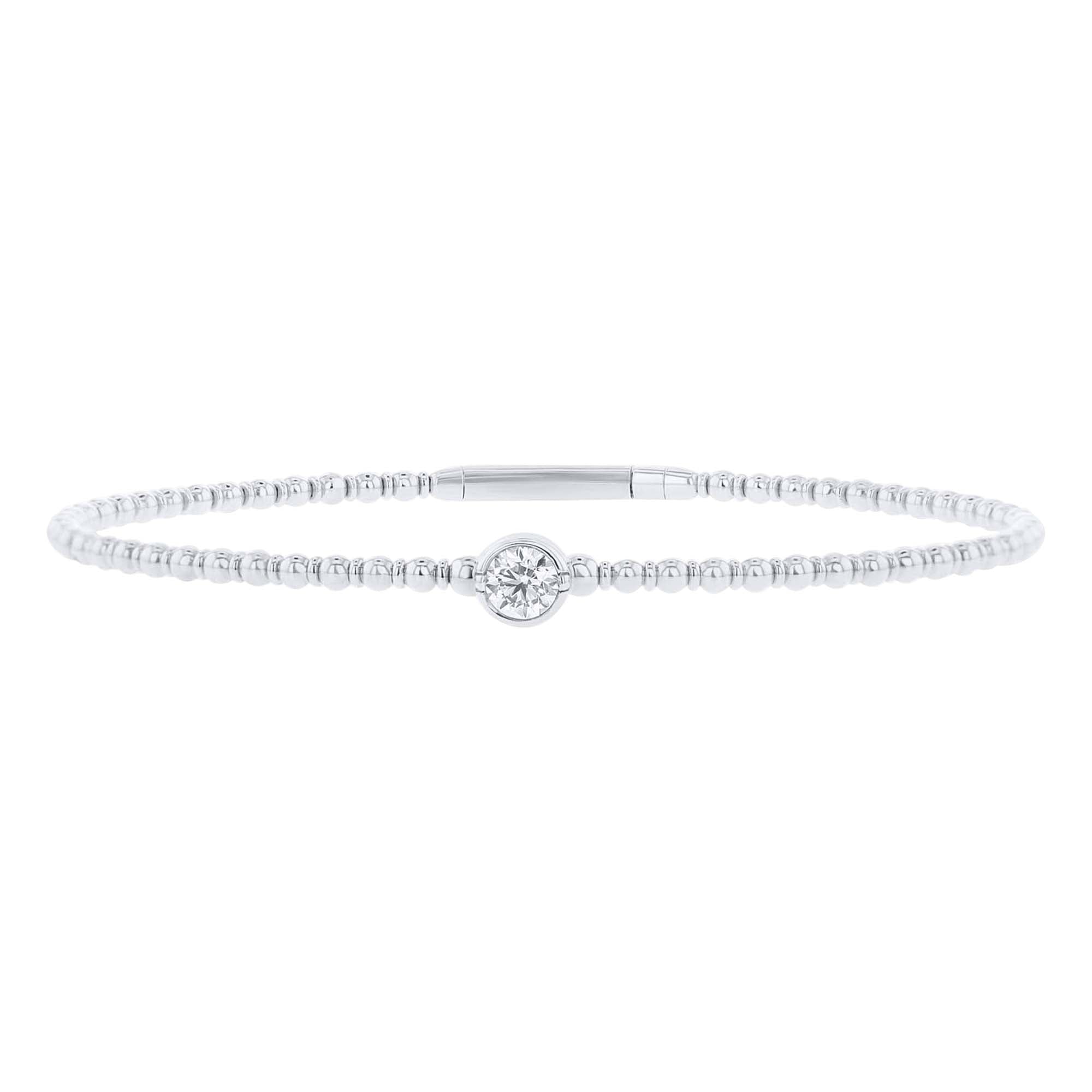 Bastet Bezel Diamond Bangle Bracelet