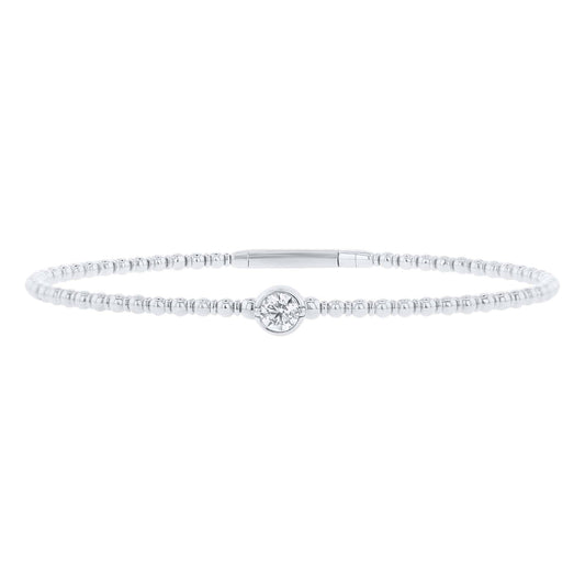 Bastet Bezel Diamond Bangle Bracelet