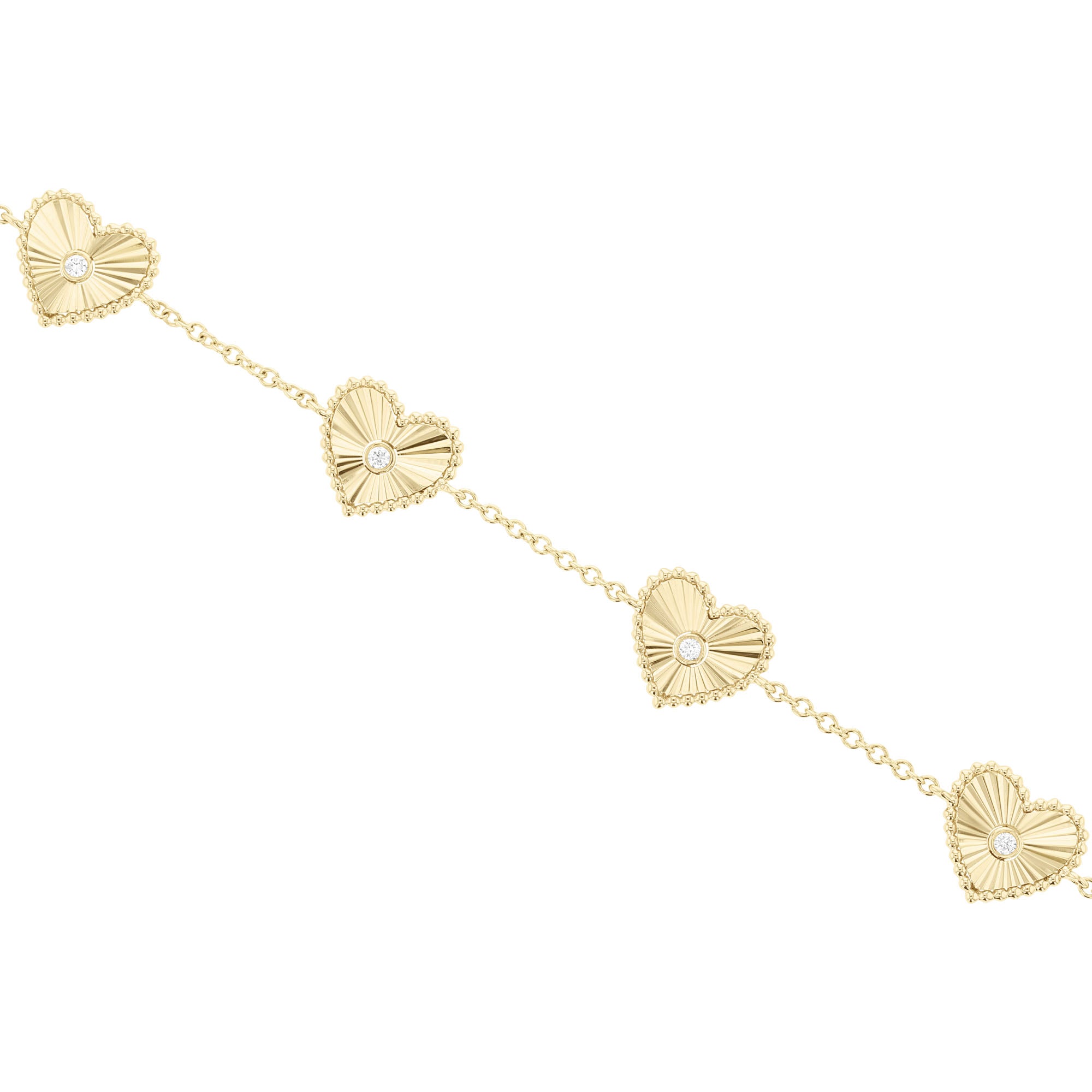 アクセサリー FIVE THIRTY PARK Crystal ID Bracelet S Frilled Heart Diamond Bracelet – Steven Singer Jewelers