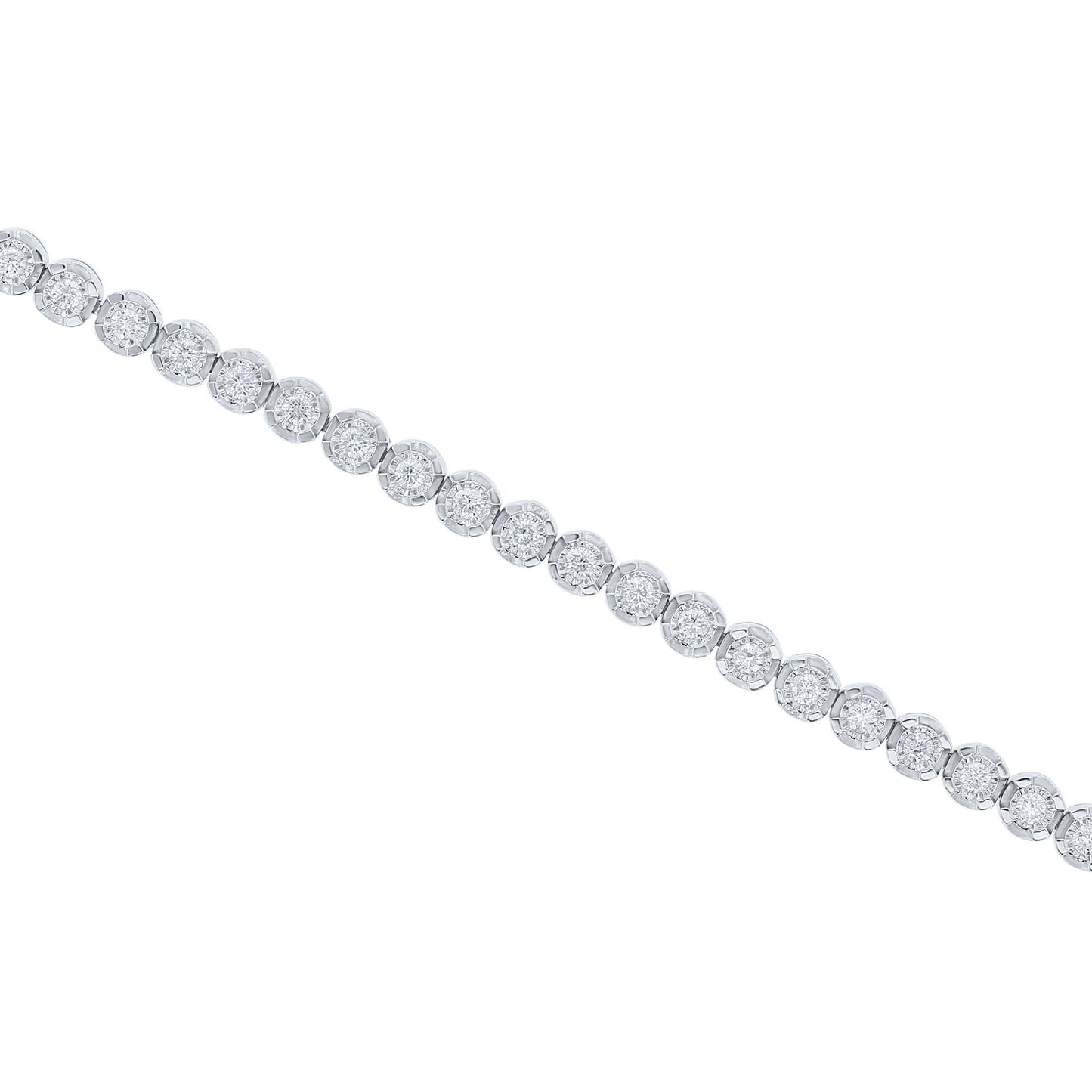 Silver Mirage Diamond Tennis Bracelet 1ct