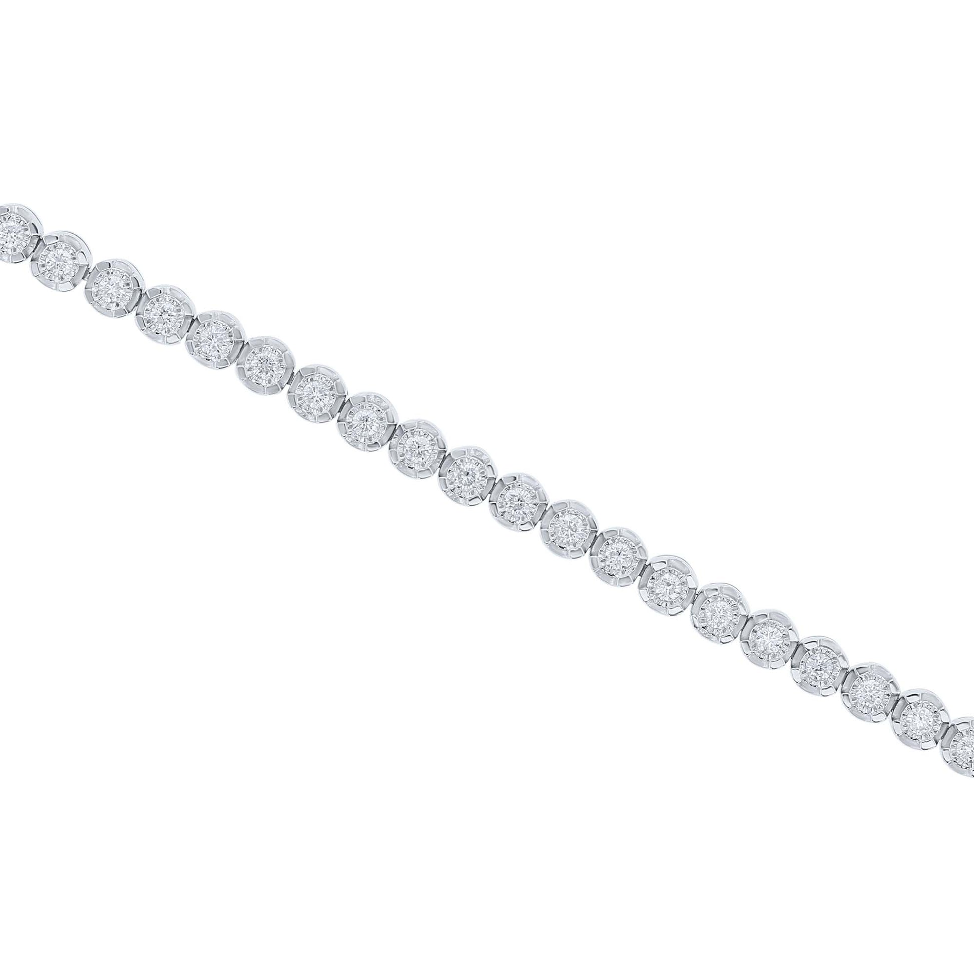 Silver Mirage Diamond Tennis Bracelet 1ct