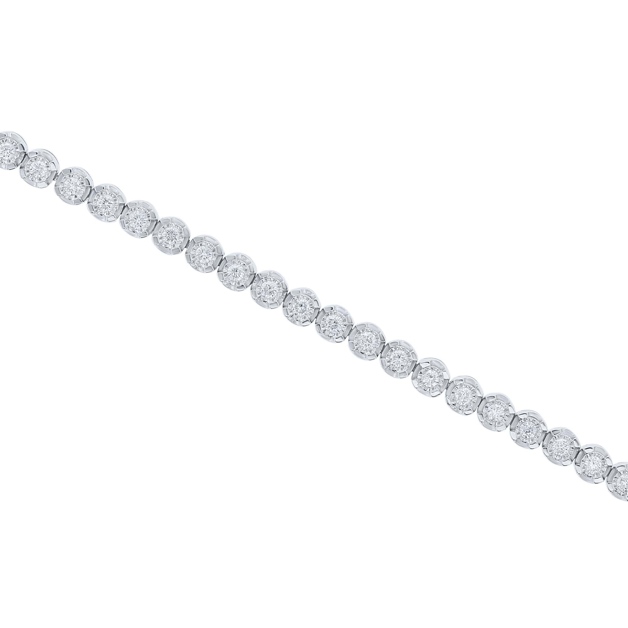 Silver Mirage Diamond Tennis Bracelet 1ct