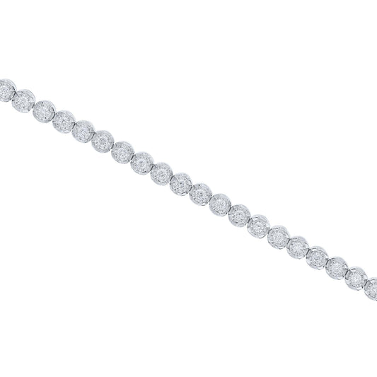 Silver Mirage Diamond Tennis Bracelet 1ct