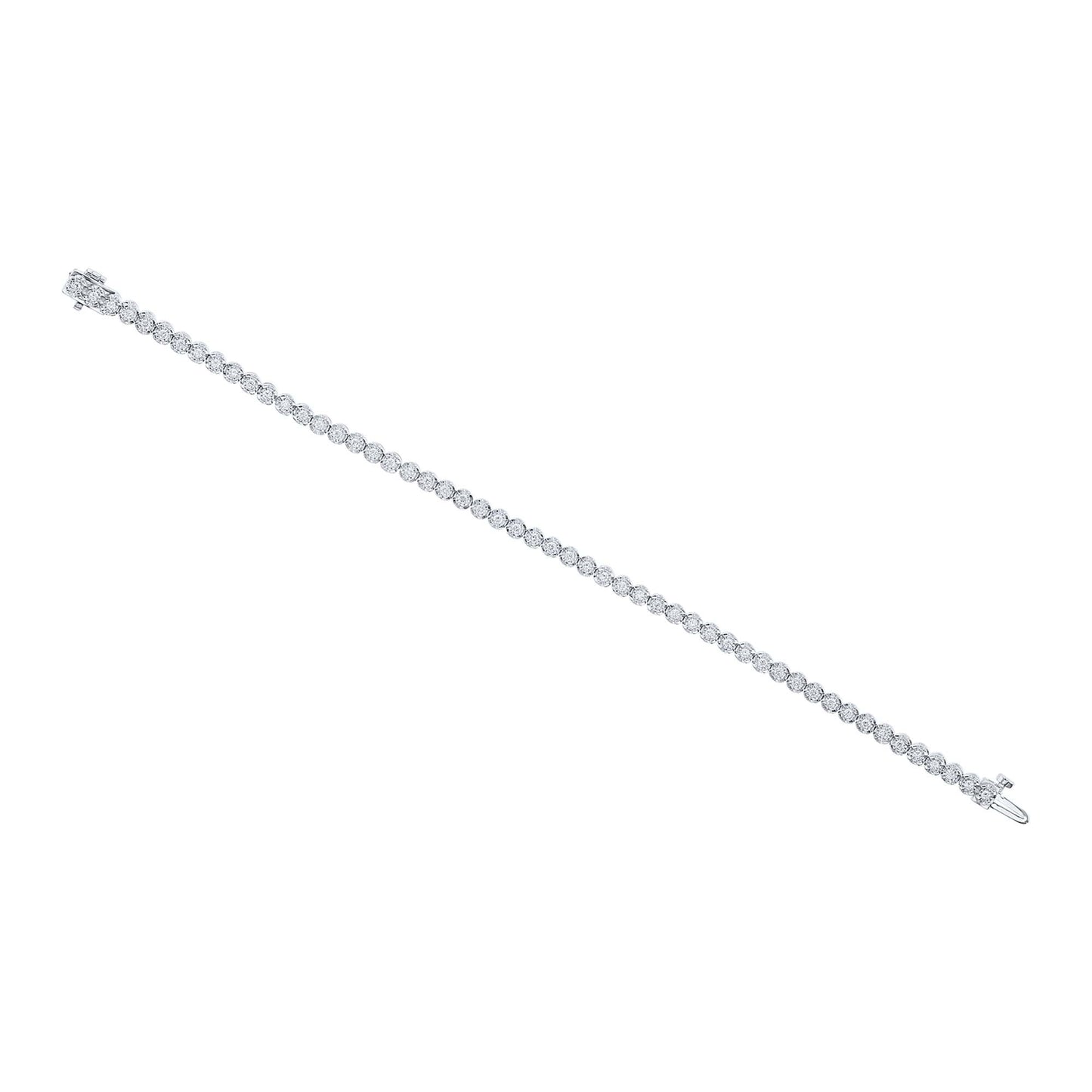 Silver Mirage Diamond Tennis Bracelet 1ct