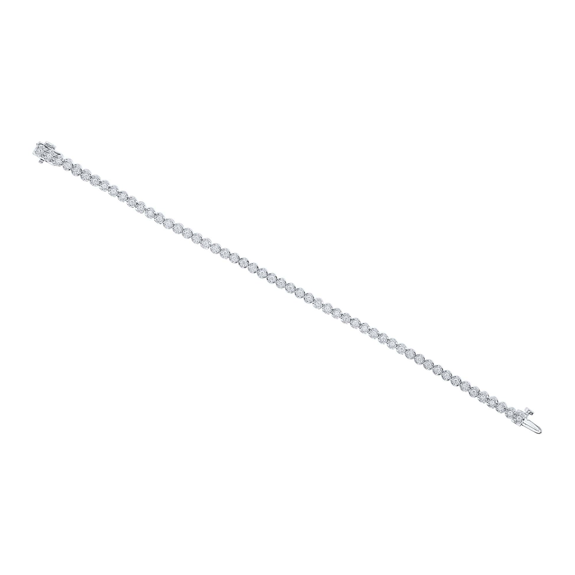Silver Mirage Diamond Tennis Bracelet 1ct