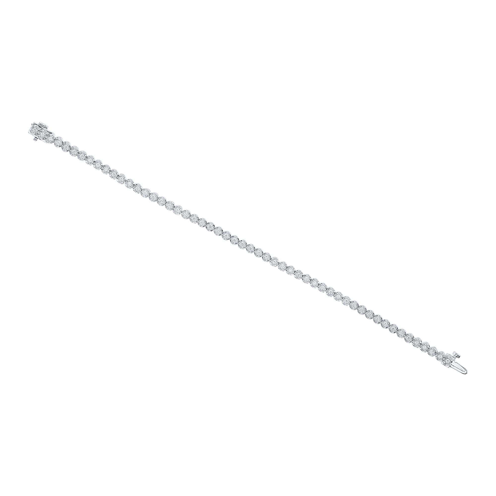 Silver Mirage Diamond Tennis Bracelet 1ct