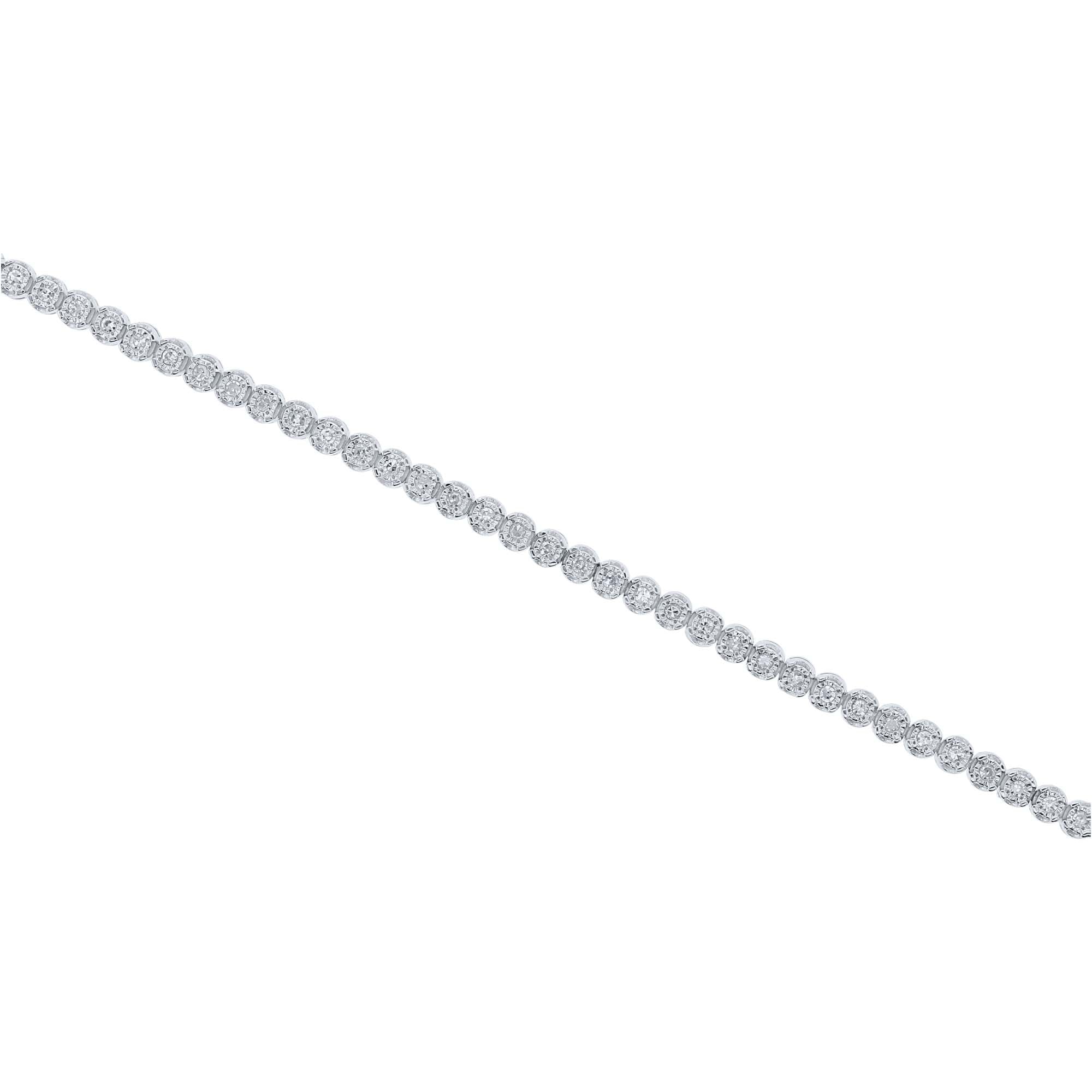 Silver Mirage Diamond Tennis Bracelet 1/2ct