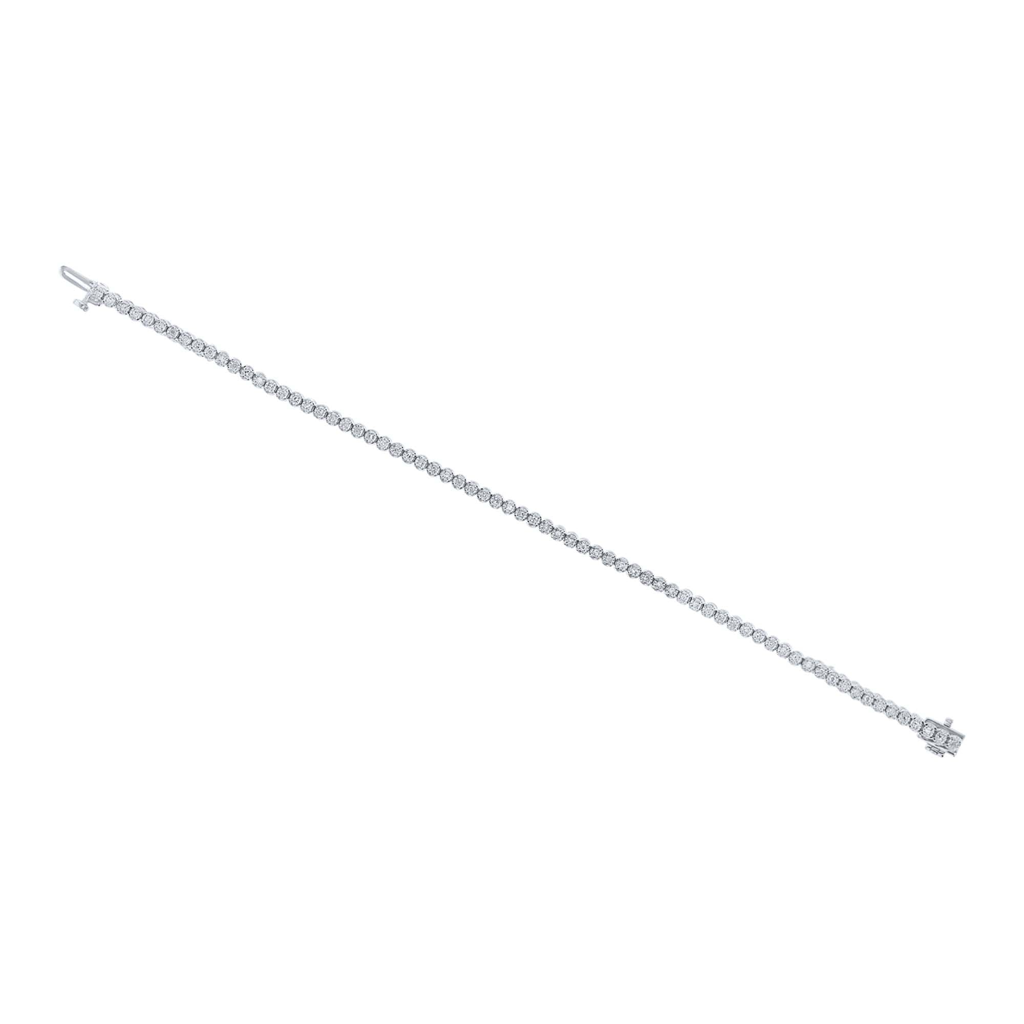 Silver Mirage Diamond Tennis Bracelet 1/2ct