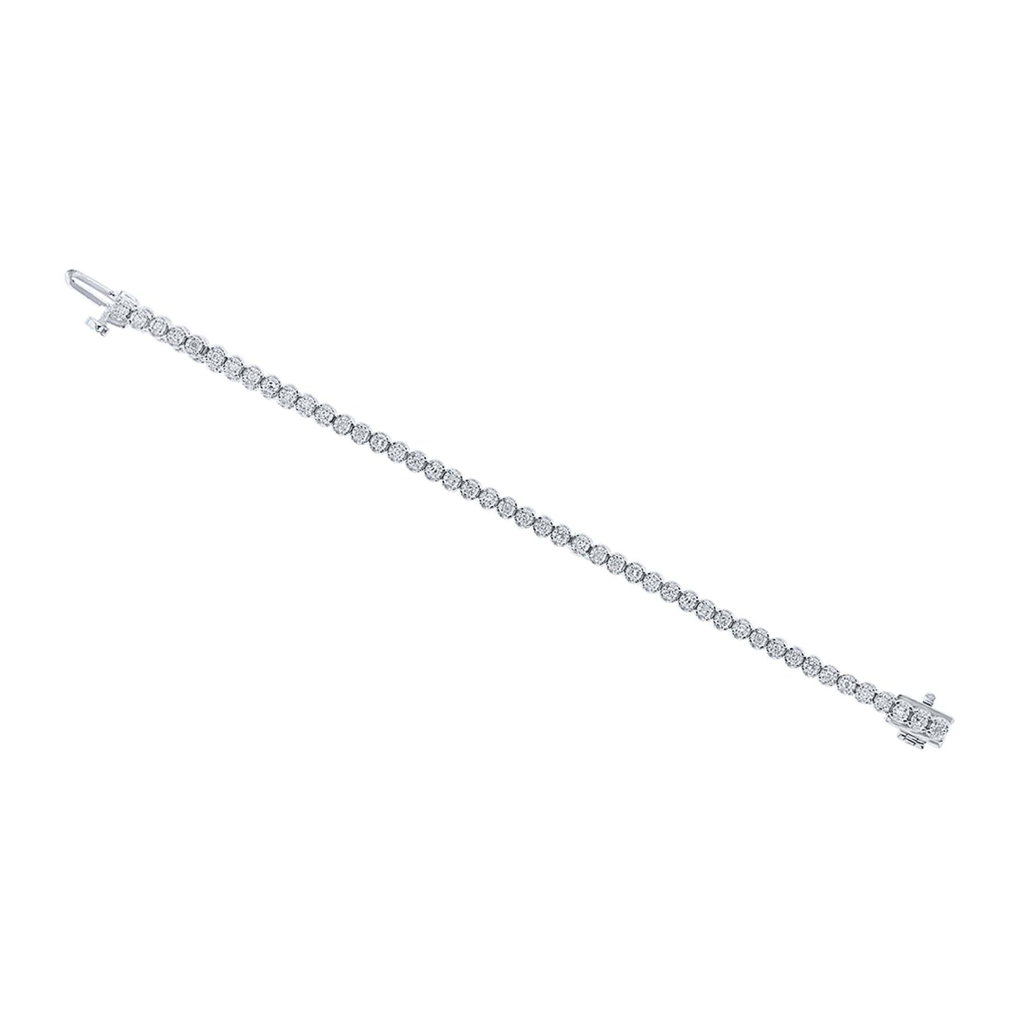 Silver Mirage Diamond Tennis Bracelet 2ct
