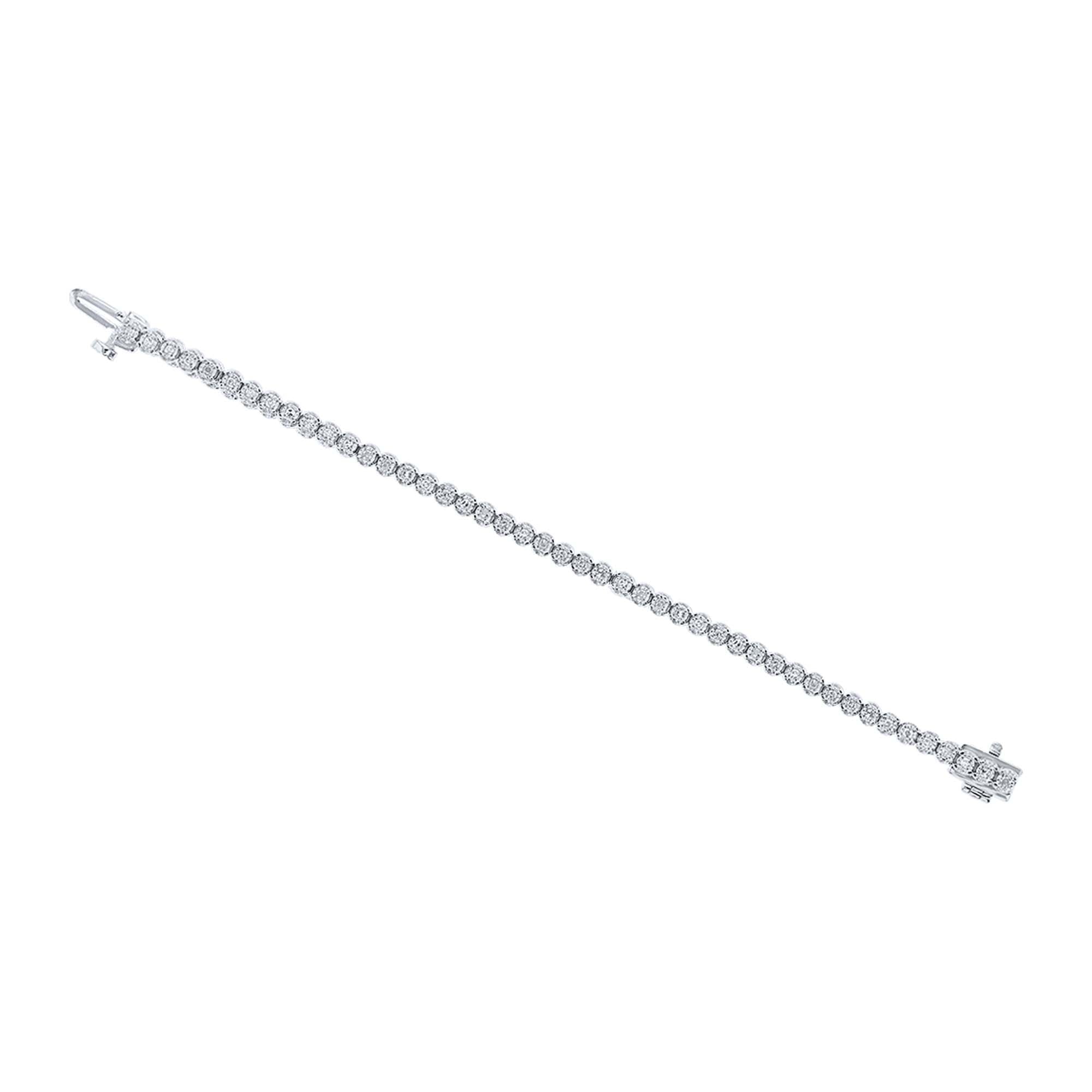 Silver Mirage Diamond Tennis Bracelet 2ct