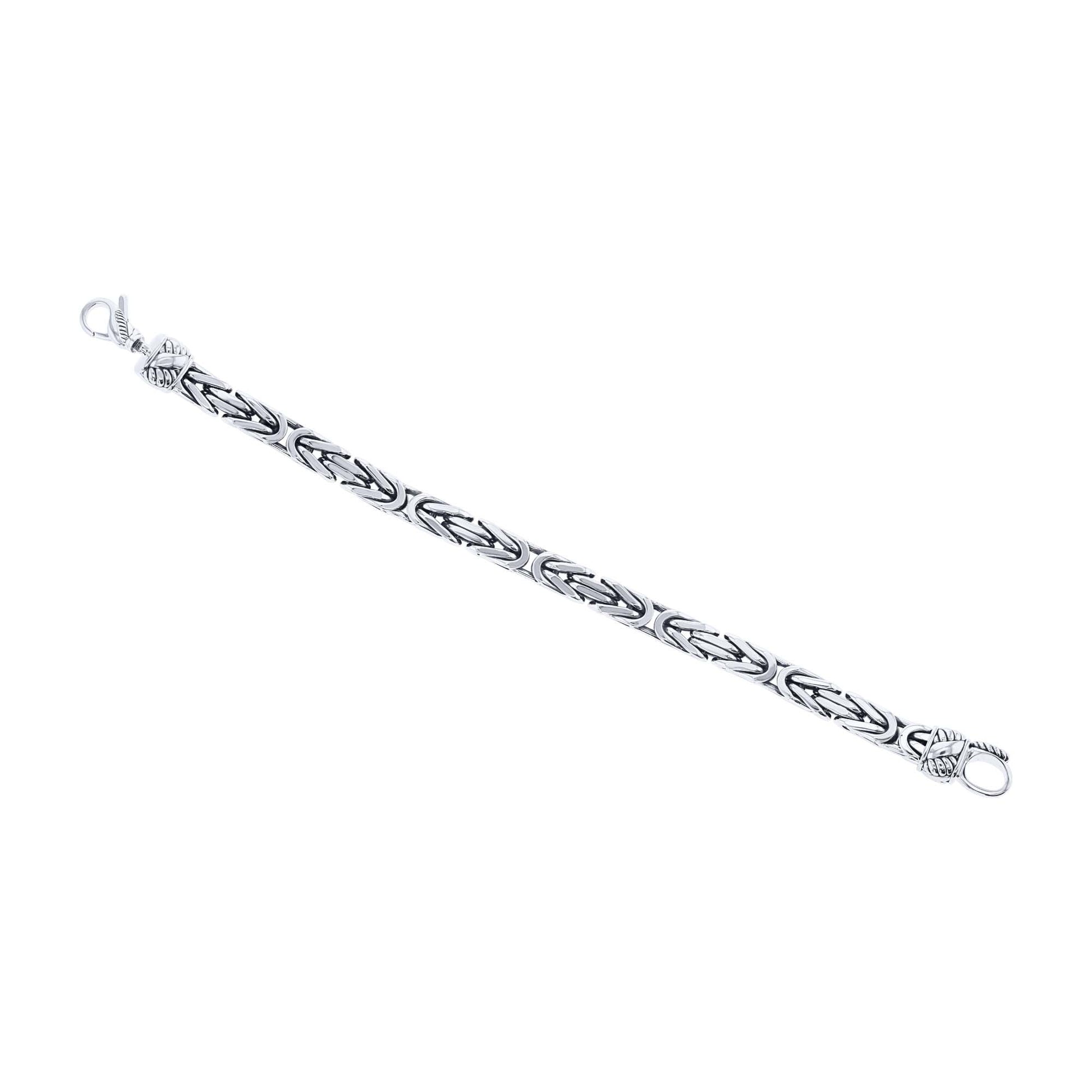 Silver Byzantine Chain Bracelet- 7.2MM