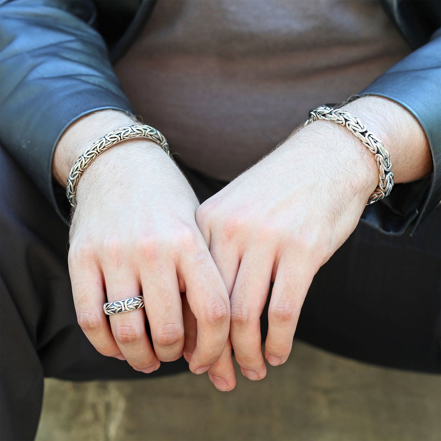 Silver Byzantine Chain Bracelet- 7.2MM