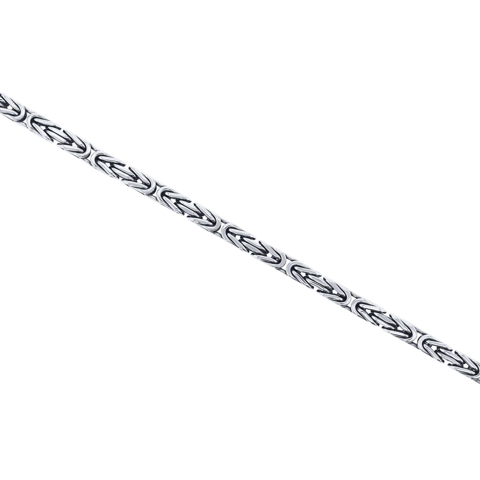 Silver Byzantine Chain Bracelet- 3.5MM