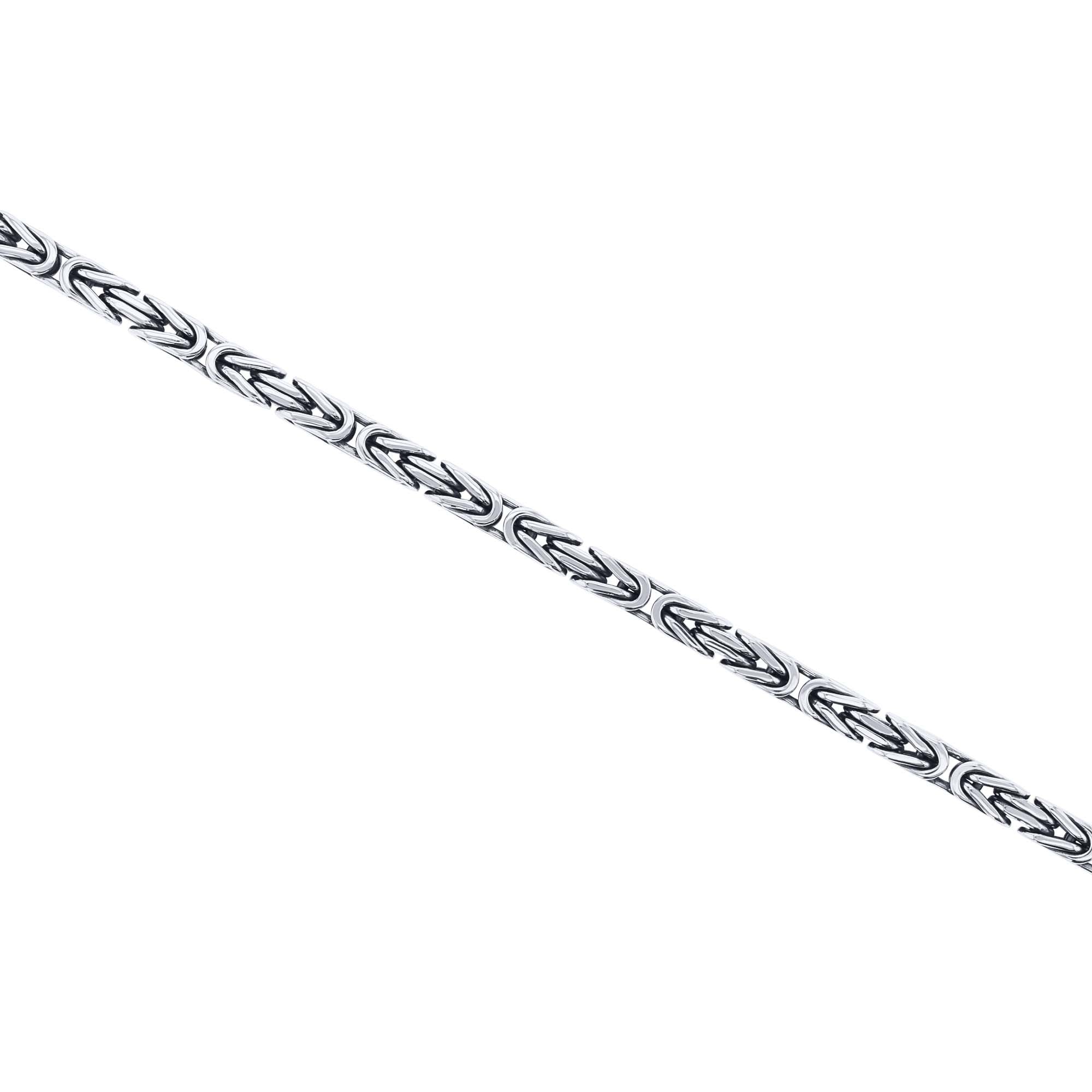 Silver Byzantine Chain Bracelet- 3.5MM